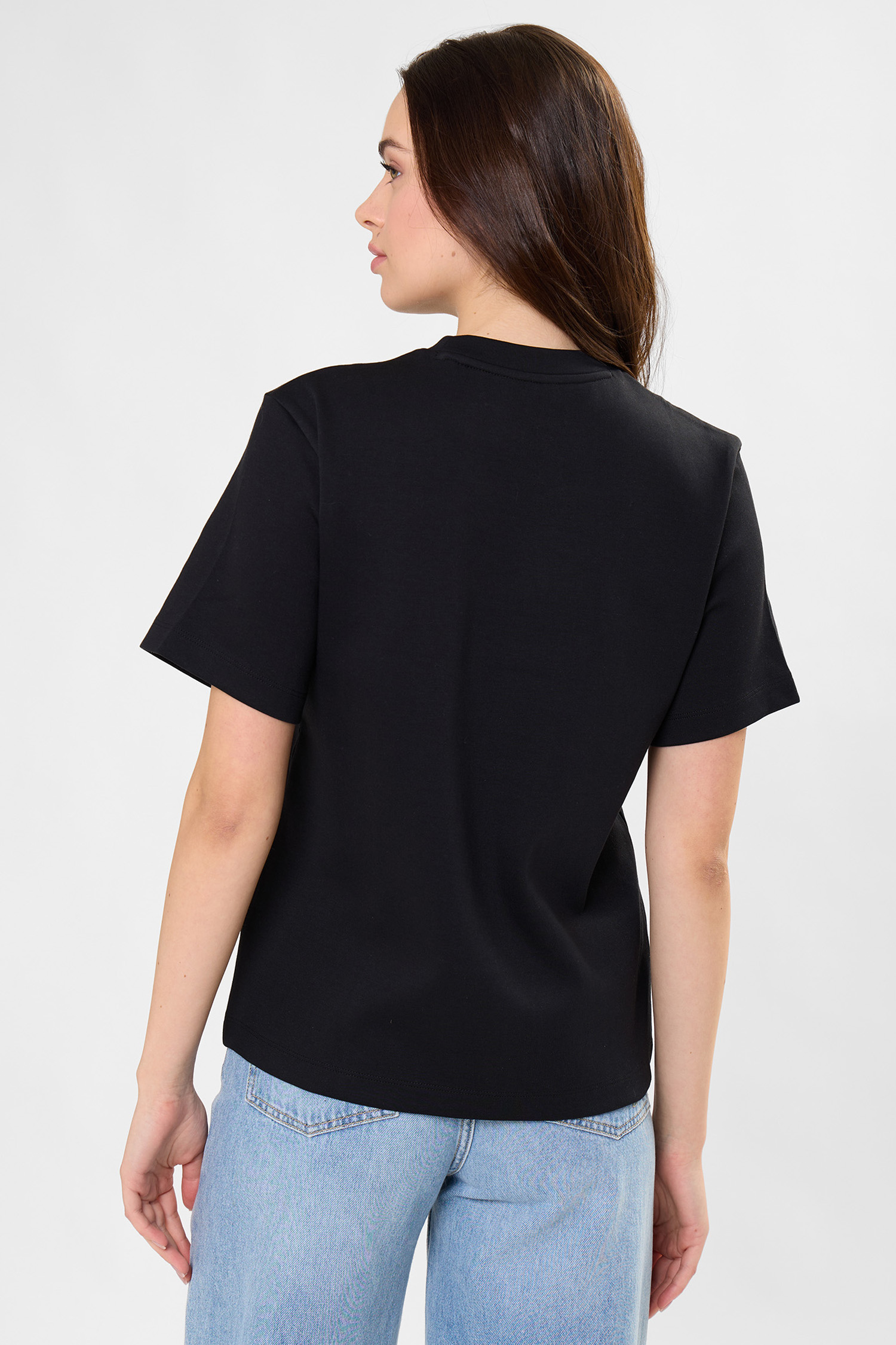 Жіноча чорна футболка BOSS 50563277;001