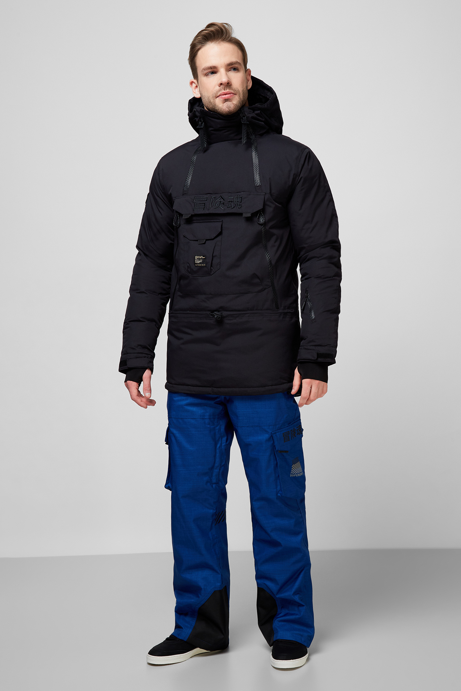 Мужская черная лыжная куртка SuperDry MS110026A;02A