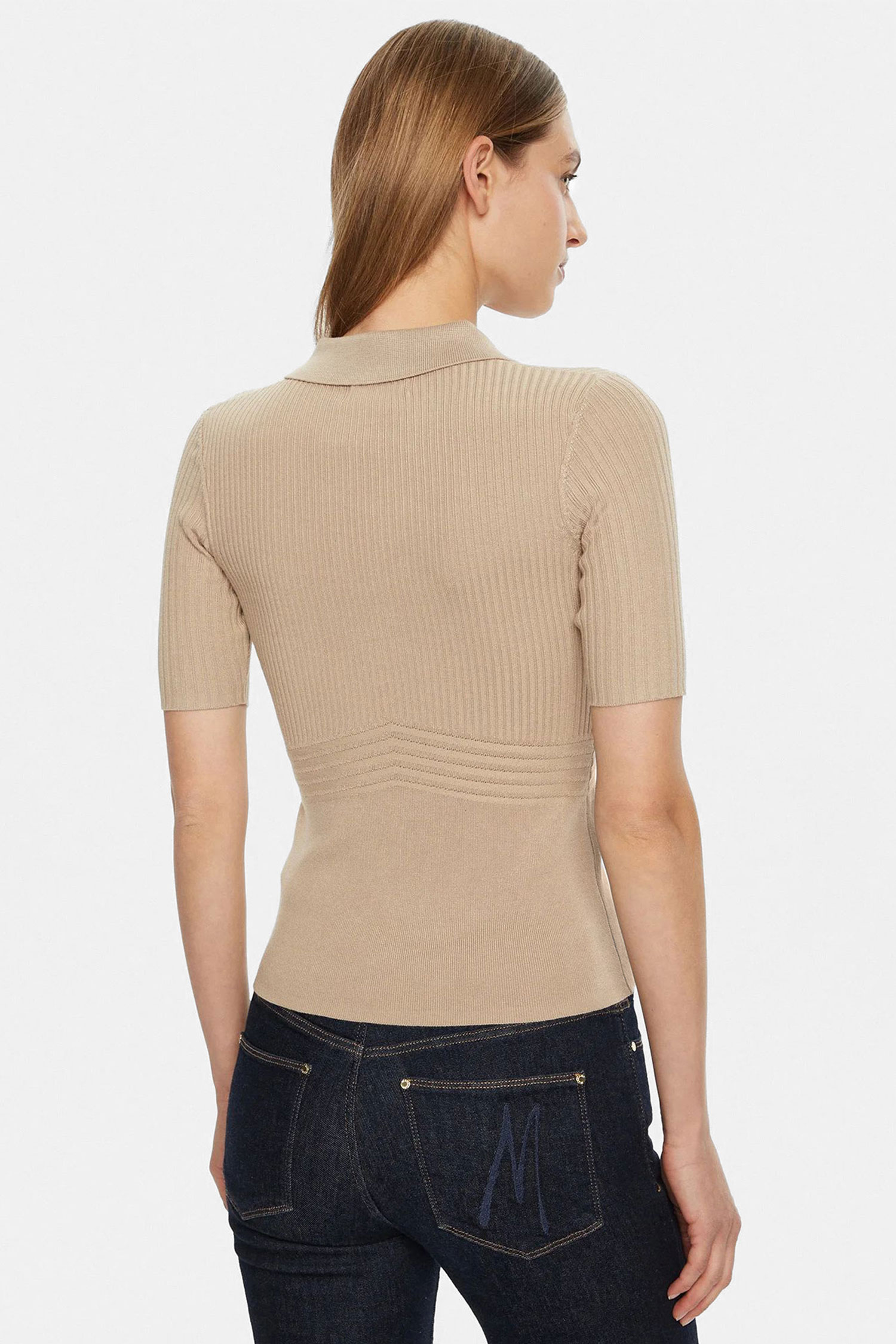 Жіноче бежеве поло Guess W5RR10.Z2Y72;G9N9