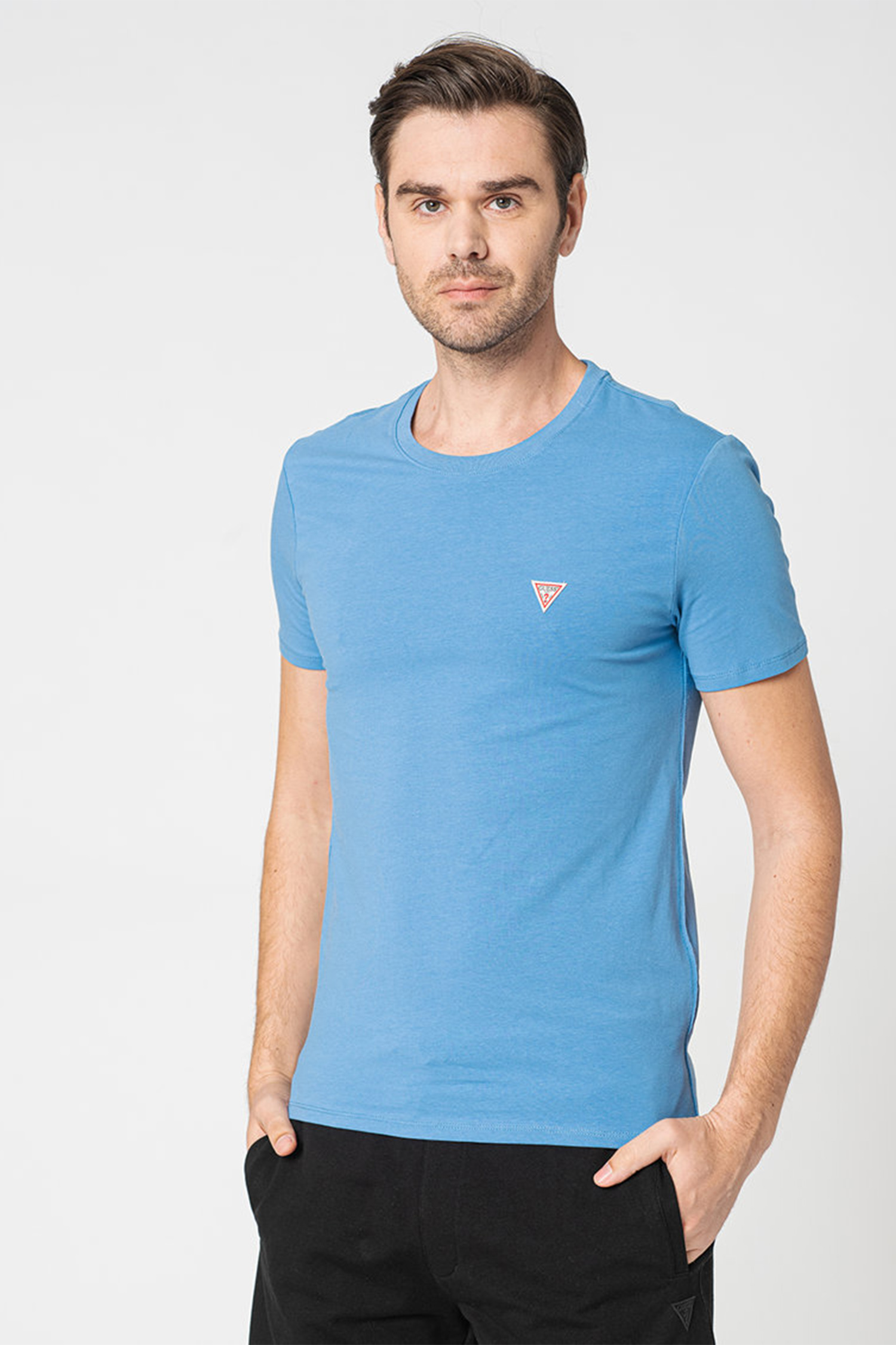 Чоловіча блакитна футболка Guess M1RI24.J1311;G7IF