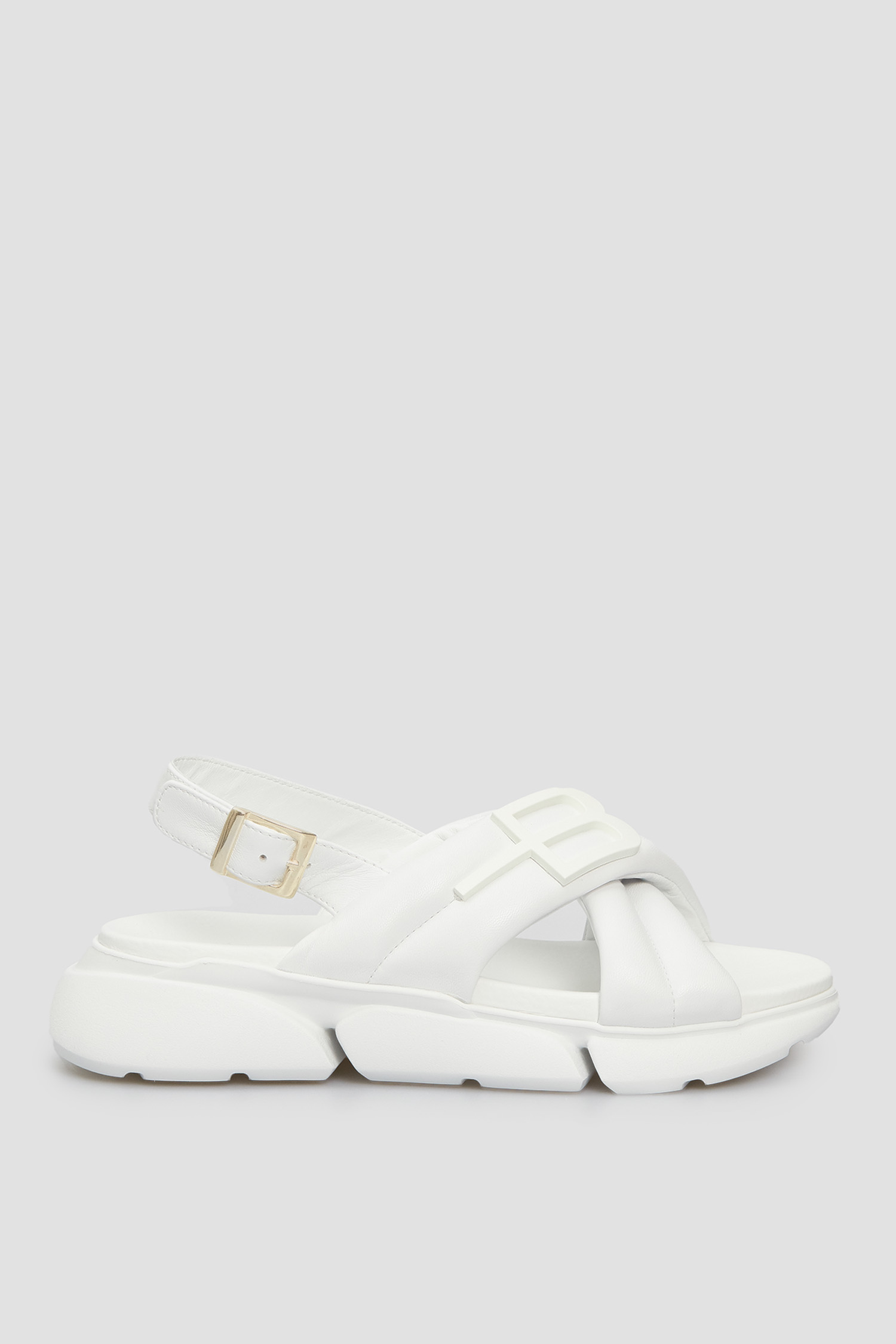 Жіночі білі шкіряні сандалі Baldinini D4E904T1VITE;9000