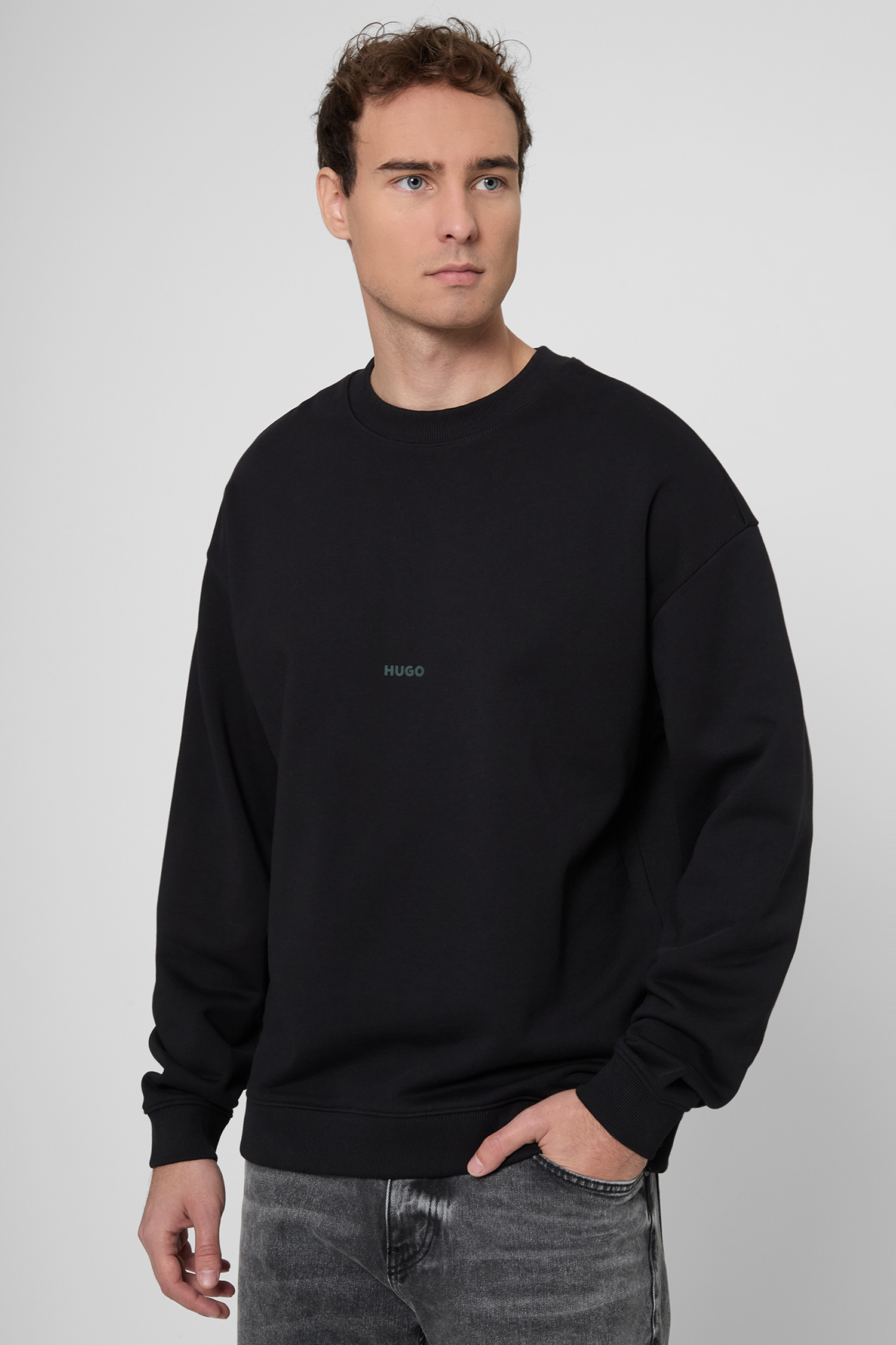 Мужской черный свитшот HUGO 50549141;001