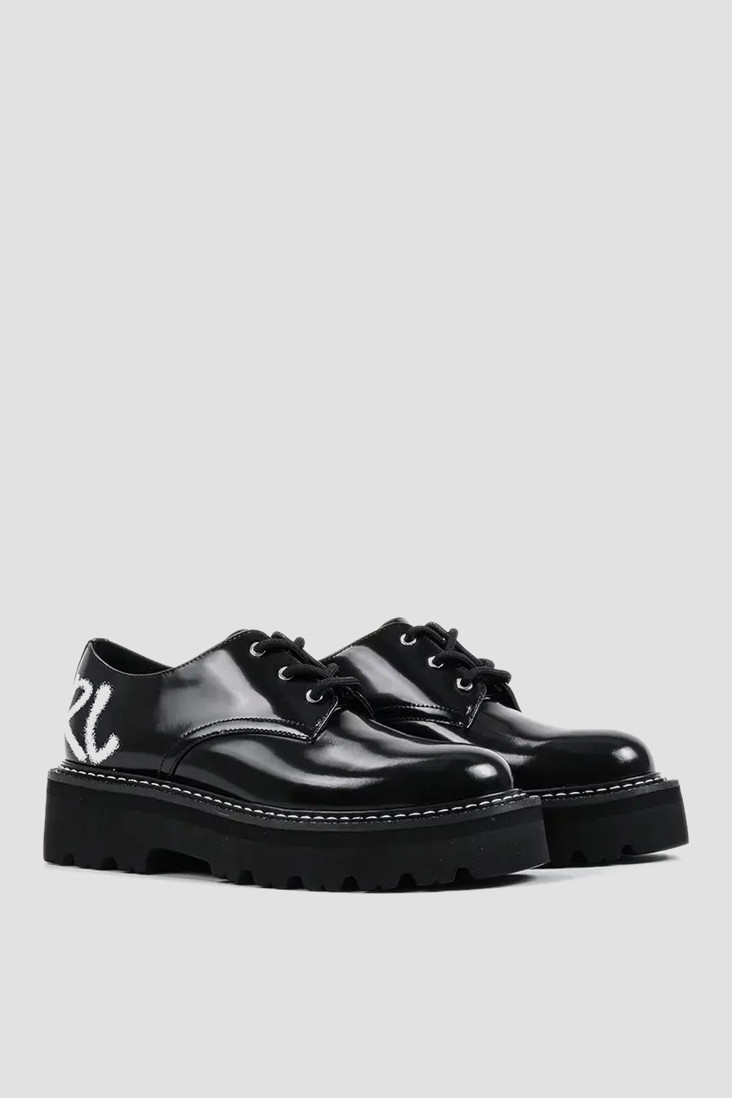 Женские черные кожаные дерби Karl Lagerfeld KL43426;000