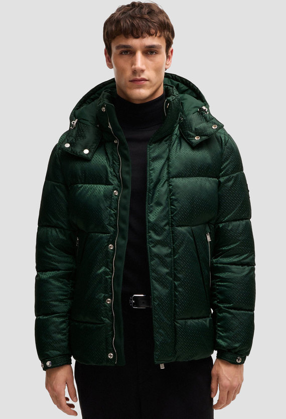 緑茶 Чоловіча зелена куртка з візерунком BOSS 50525364;385 — Ultrashop