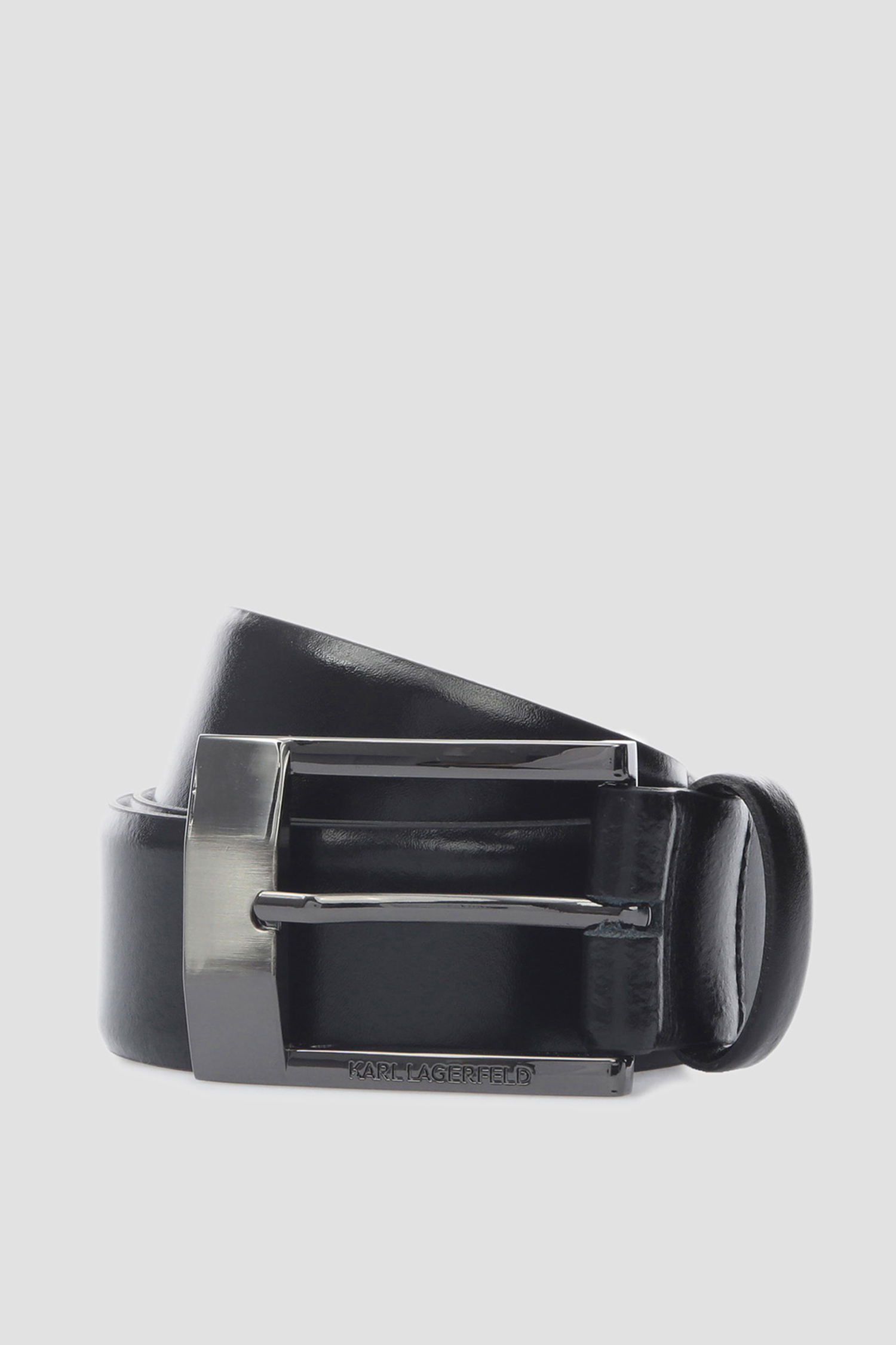 Мужской черный кожаный ремень Karl Lagerfeld 591428.815300;990