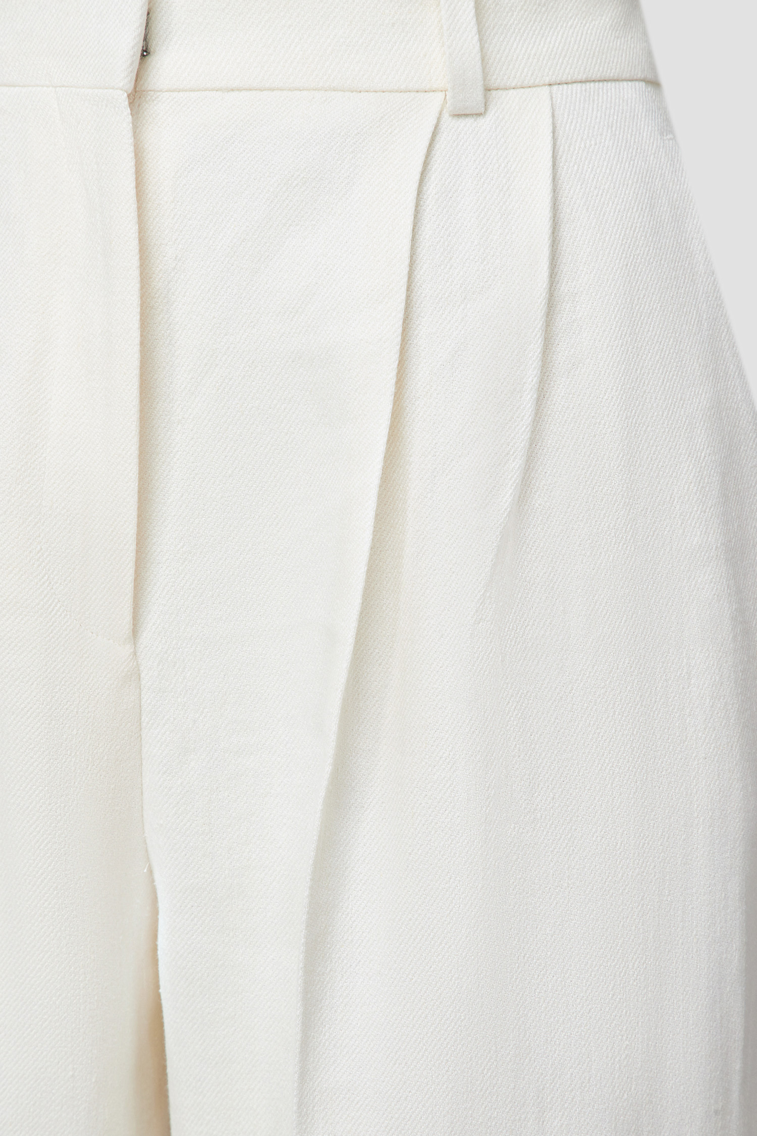 Женские белые льняные брюки BOSS 50512869;118