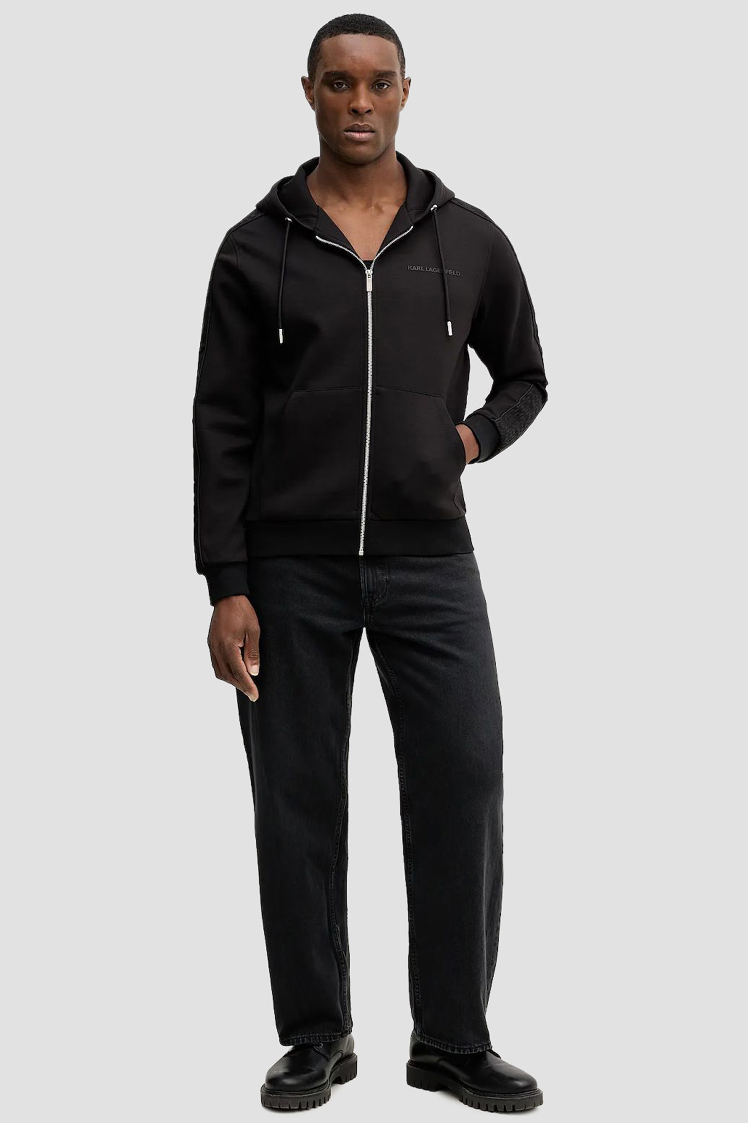 Чоловіча чорна кофта на блискавці Karl Lagerfeld 561902.705007;990