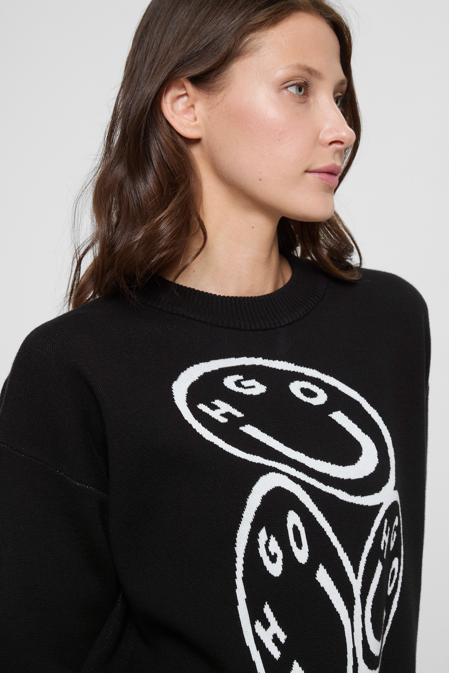 Женский черный джемпер HUGO BLUE 50543020;993