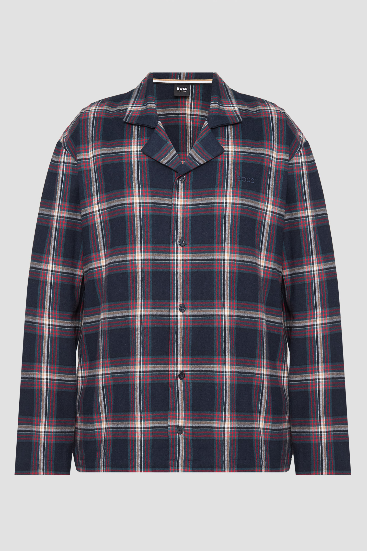 Мужская пижама в клетку (рубашка, брюки) BOSS 50550756;460