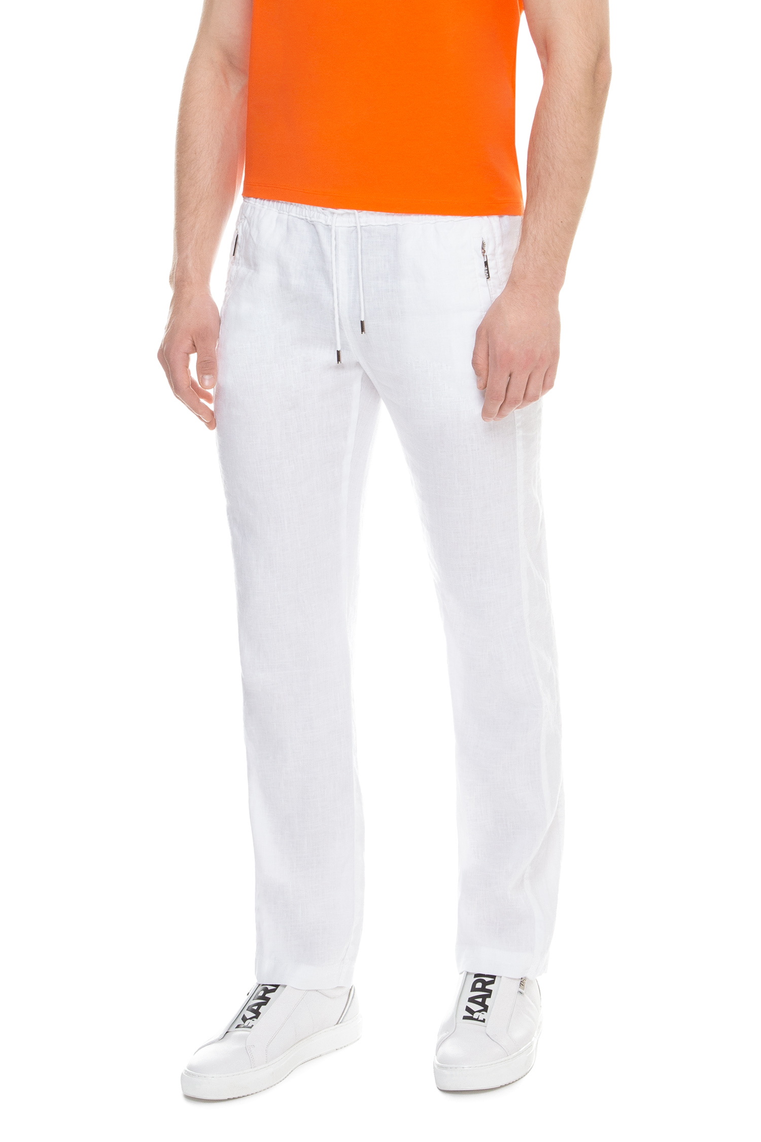 Мужские белые льняные брюки Karl Lagerfeld 591815.255815;10
