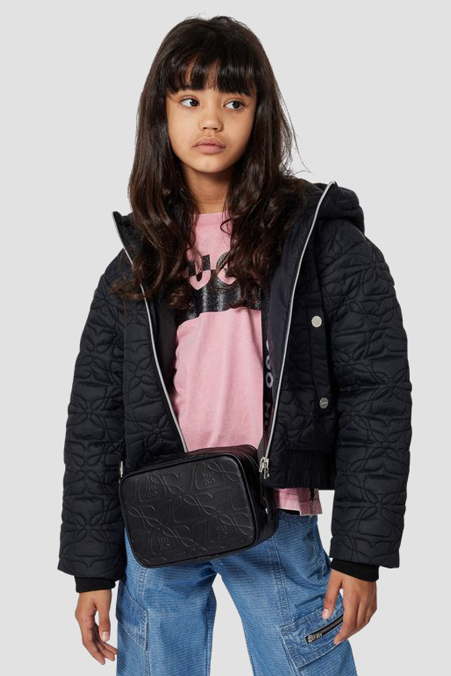 Дитяча рожева футболка HUGO kids G00488;48H