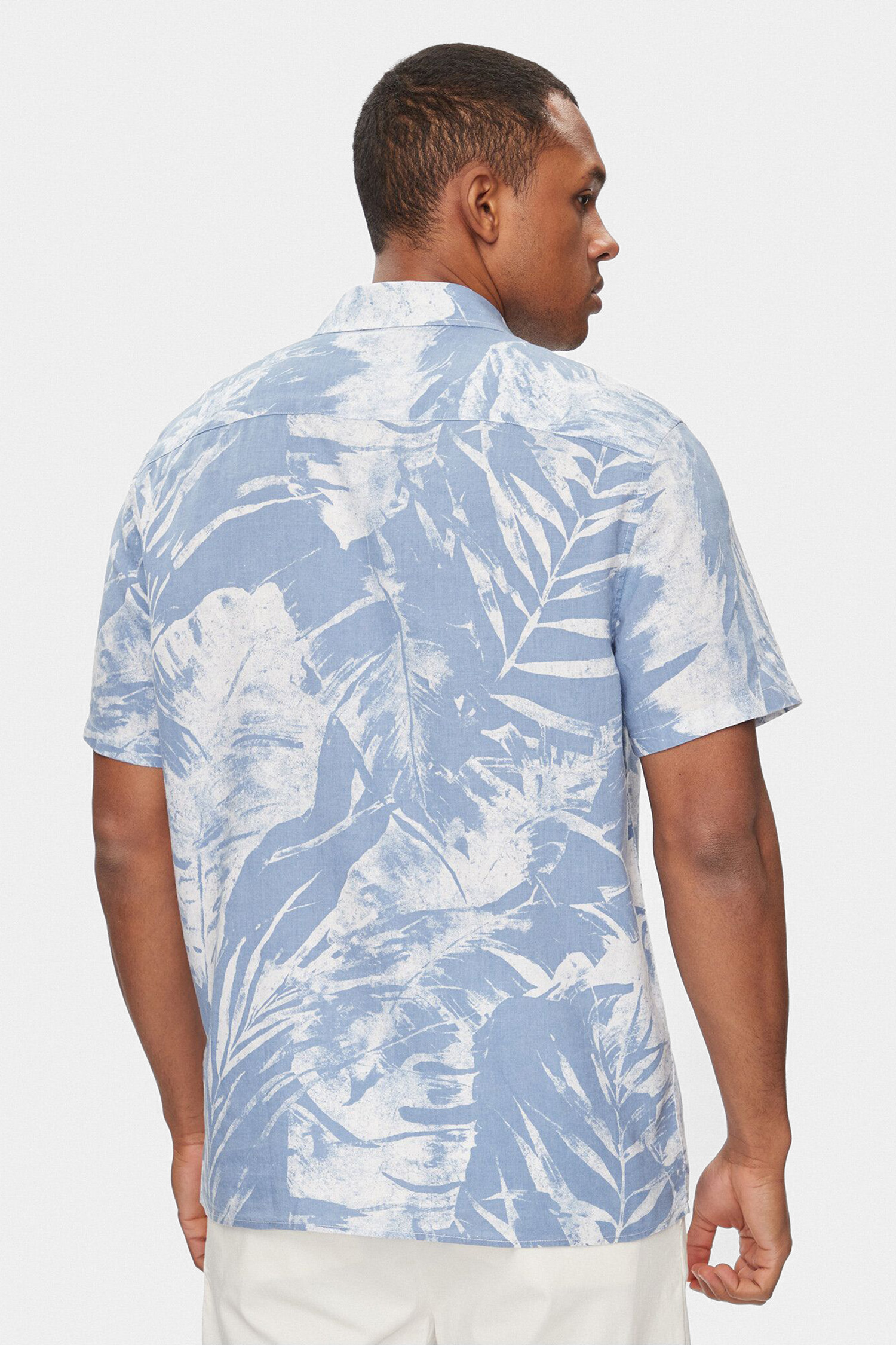 Чоловіча лляна сорочка з візерунком Guess M4GH39.WG3L0;P7QV