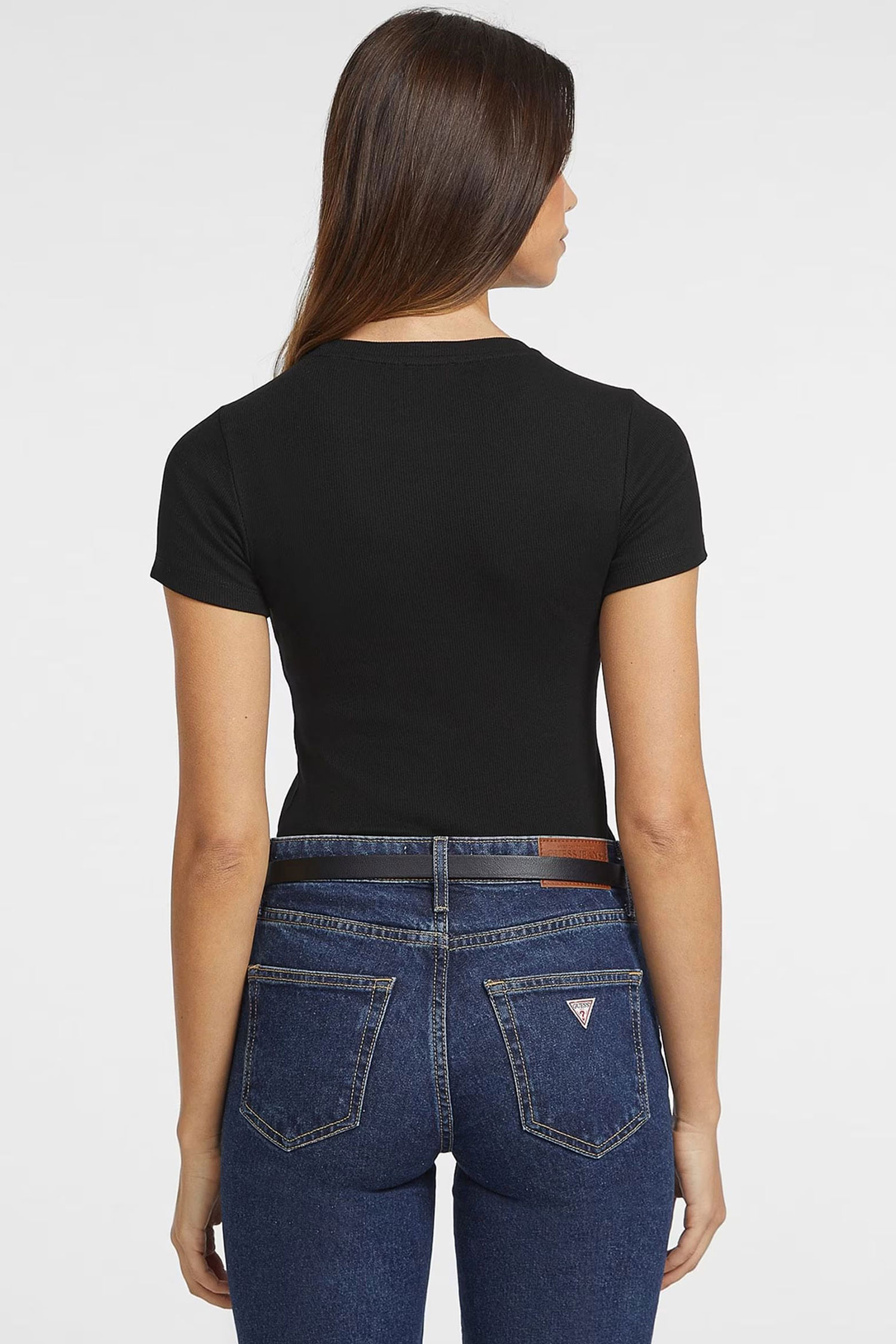 Женская черная футболка Guess Jeans W4YI64.KA0H1;JBLK