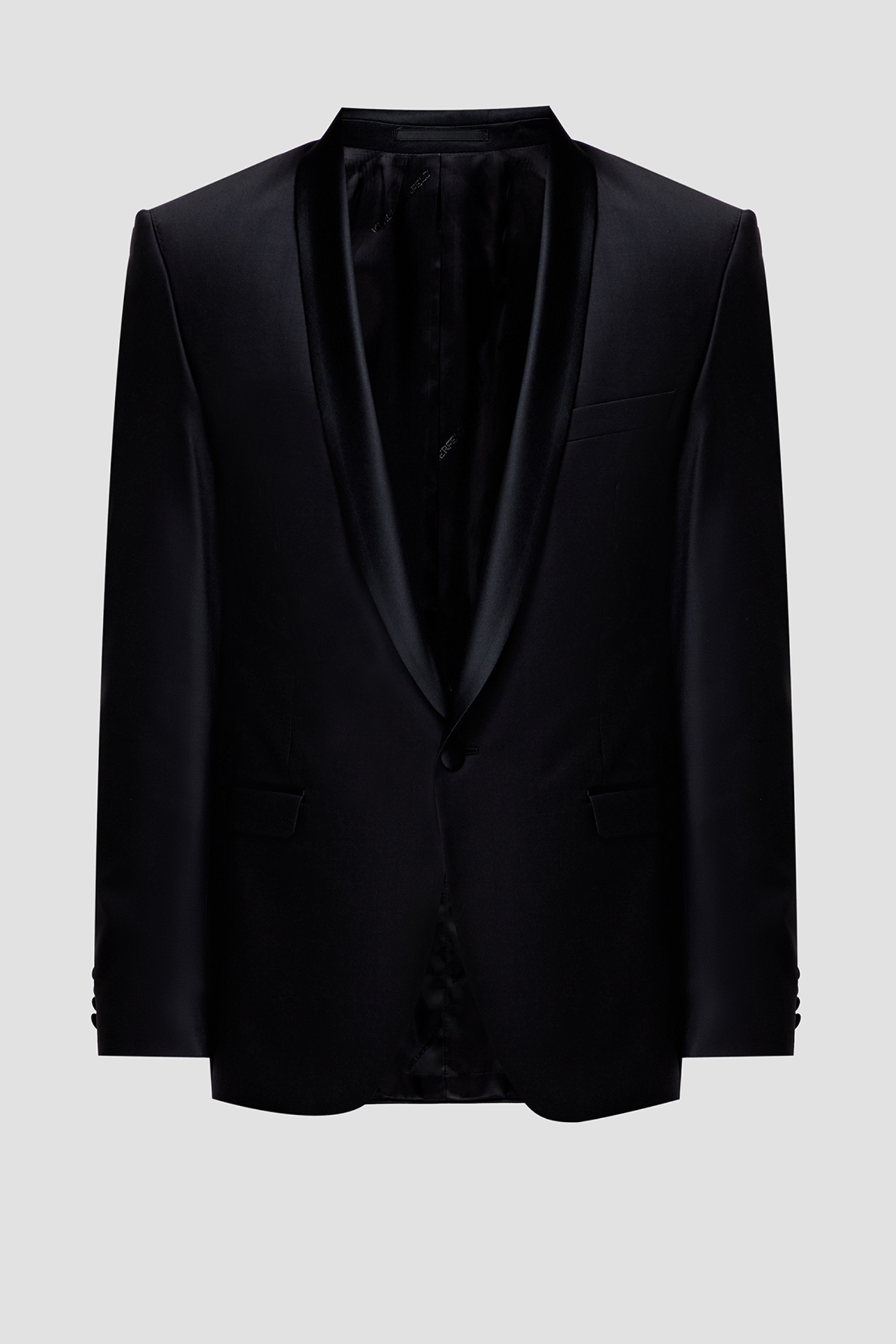 Мужской черный шерстяной пиджак Karl Lagerfeld 500096.155225;990