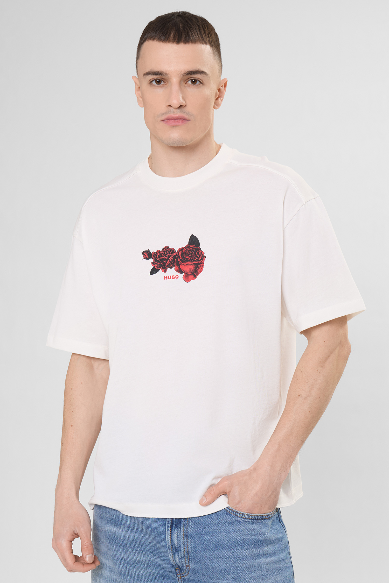 Чоловіча біла футболка HUGO 50564642;102