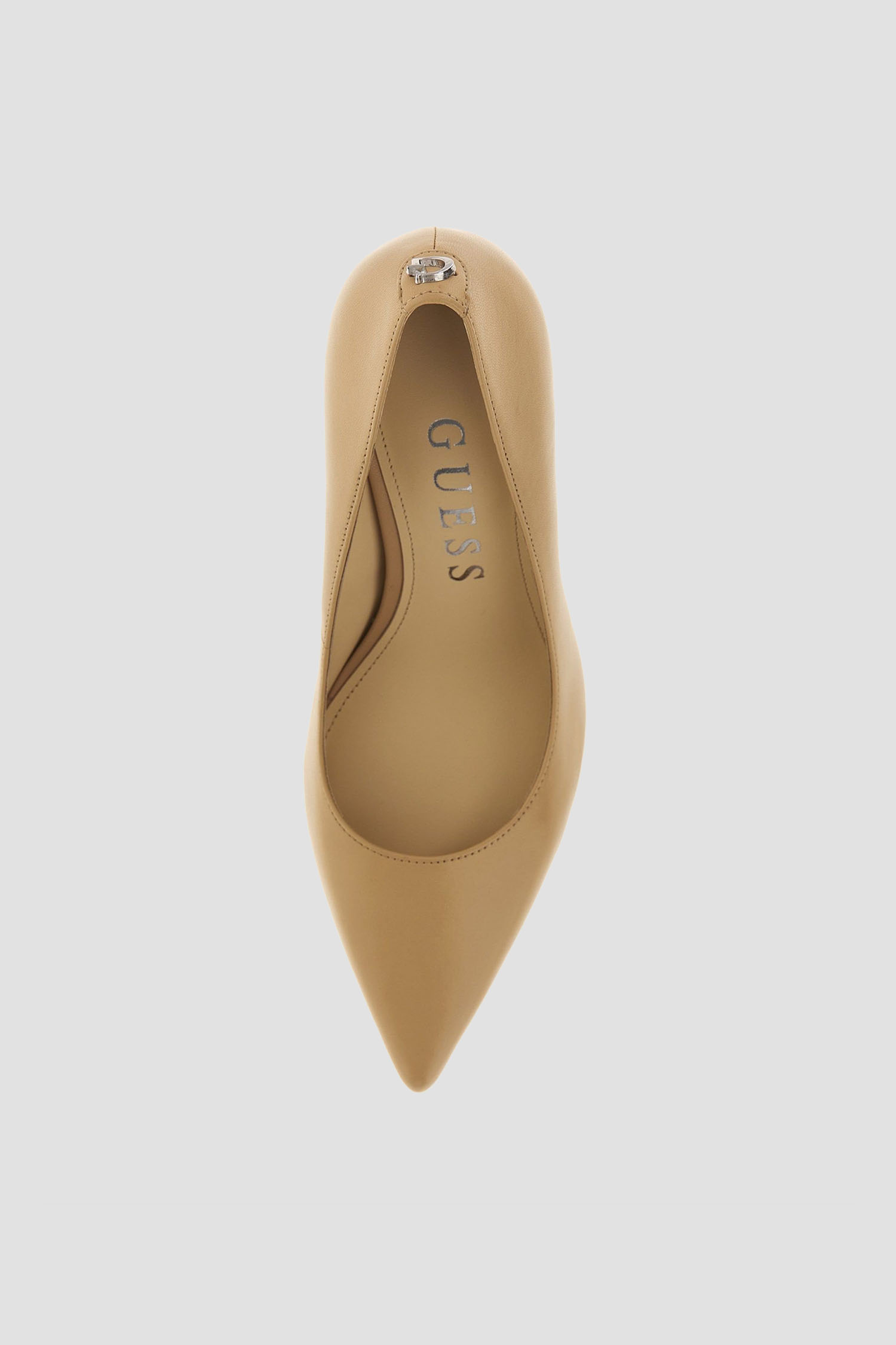 Женские бежевые кожаные лодочки Guess FLPRC7.LEA03;SAND