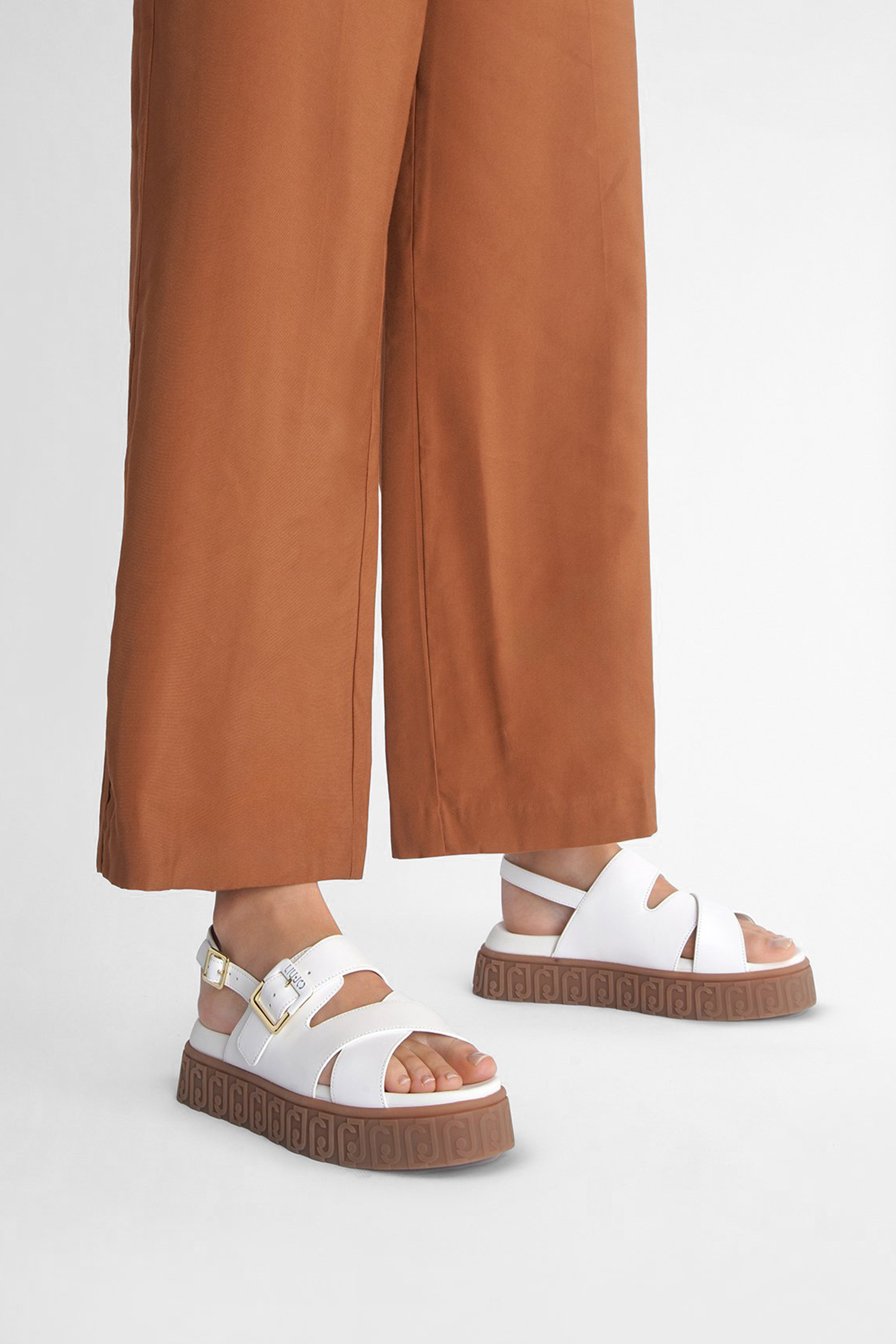 Жіночі білі шкіряні сандалі Liu Jo BA4131.P0102;01111