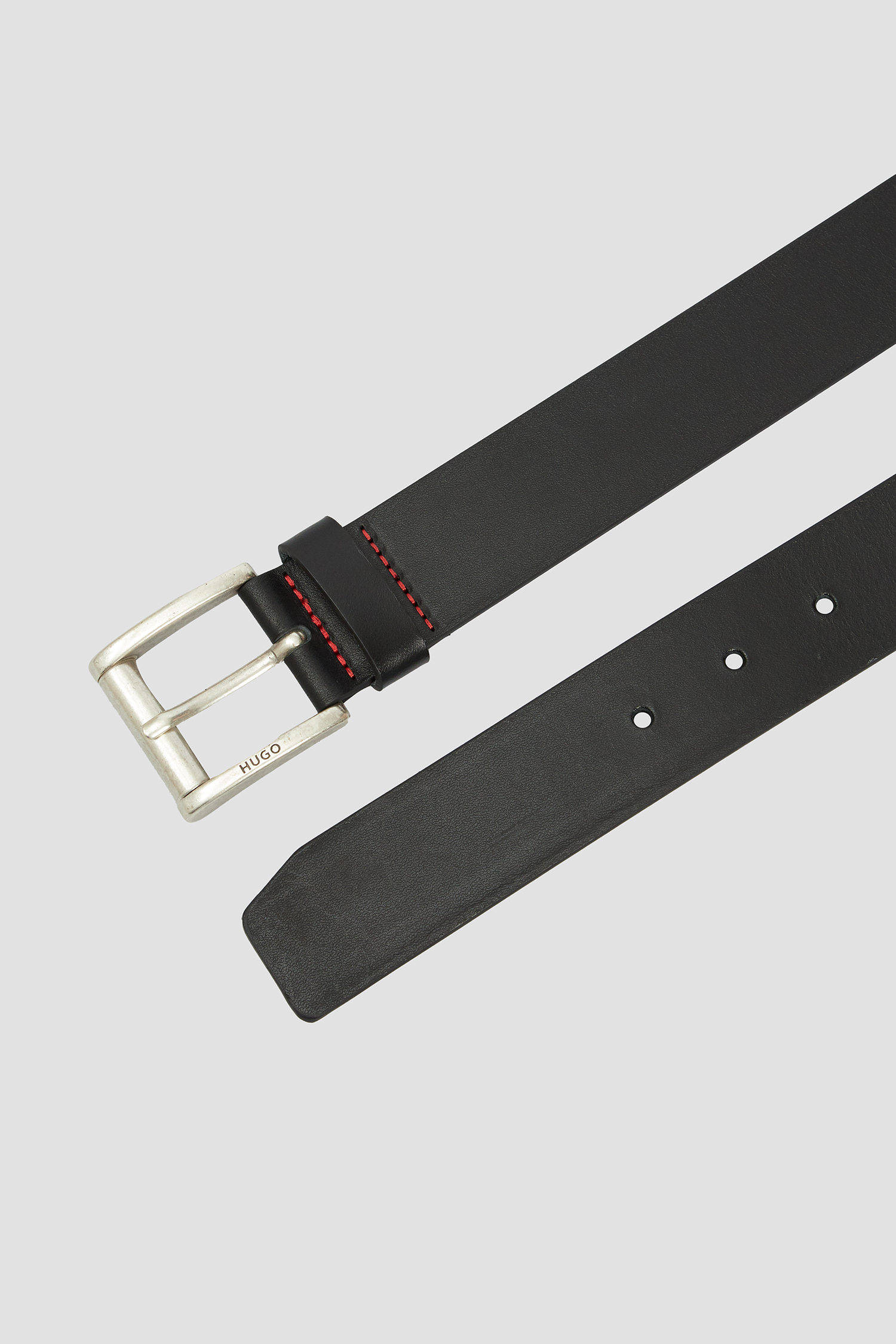 Чоловічий чорний шкіряний ремінь HUGO 50529656;001