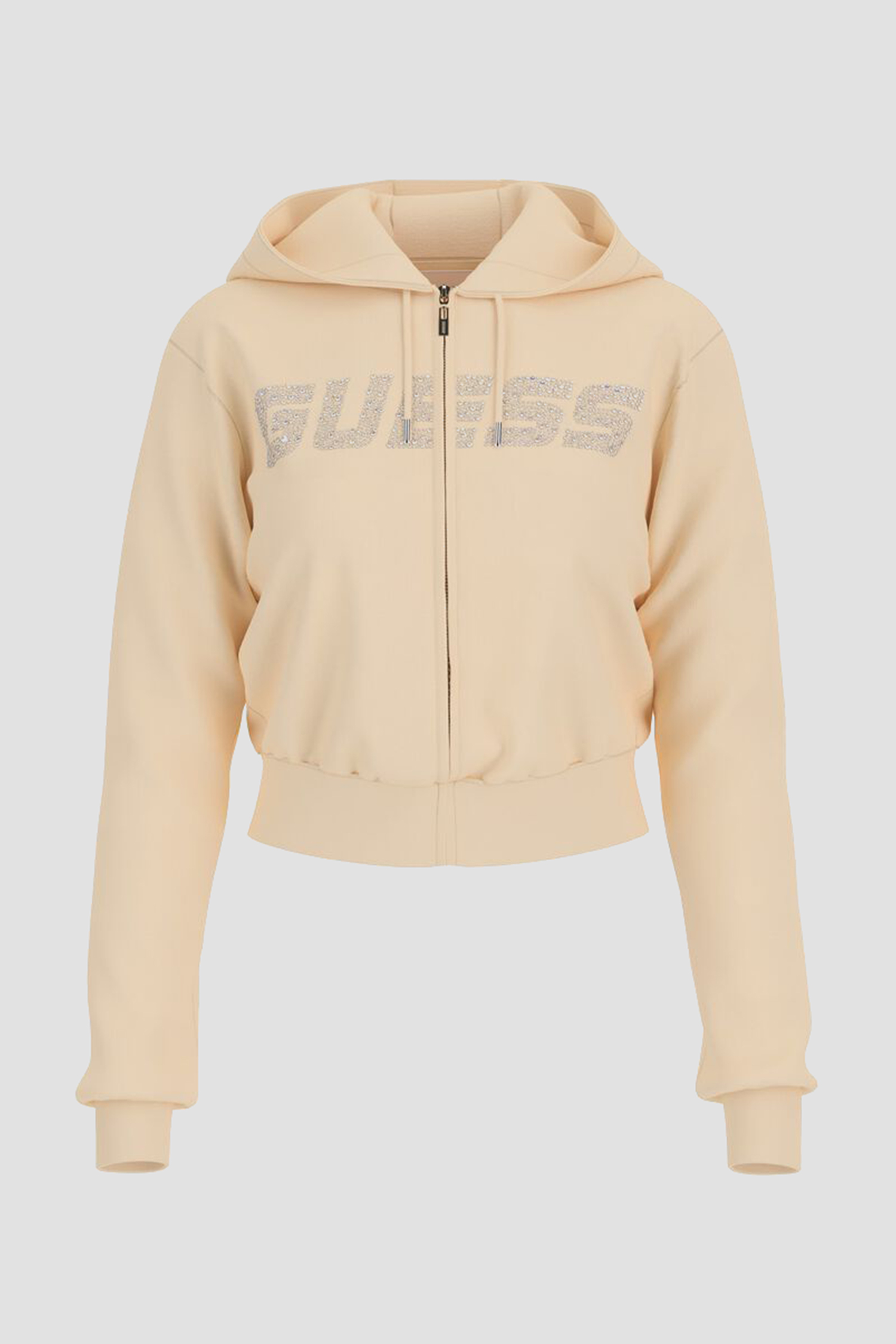 Женская бежевая кофта на молнии Guess V5GQ10.KCRP0;A21G