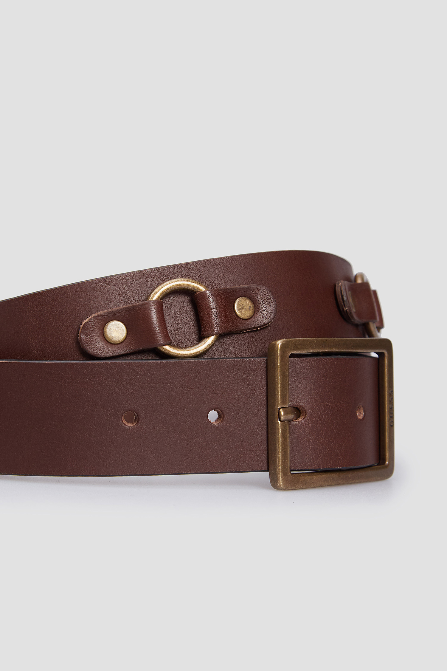 Мужской коричневый кожаный ремень Guess BM7401.LEA35;BRO
