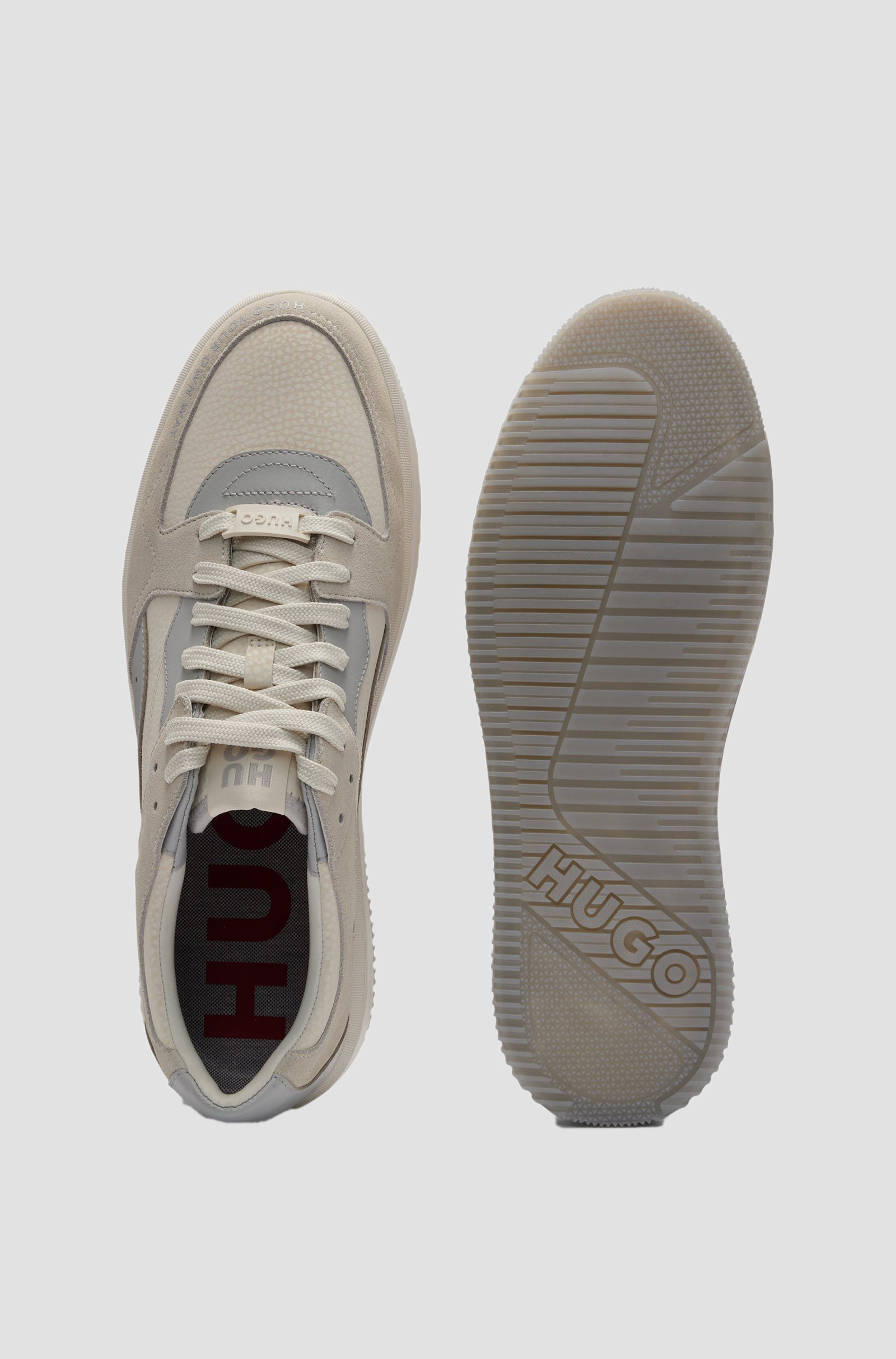 Мужские бежевые кроссовки HUGO 50510207;100