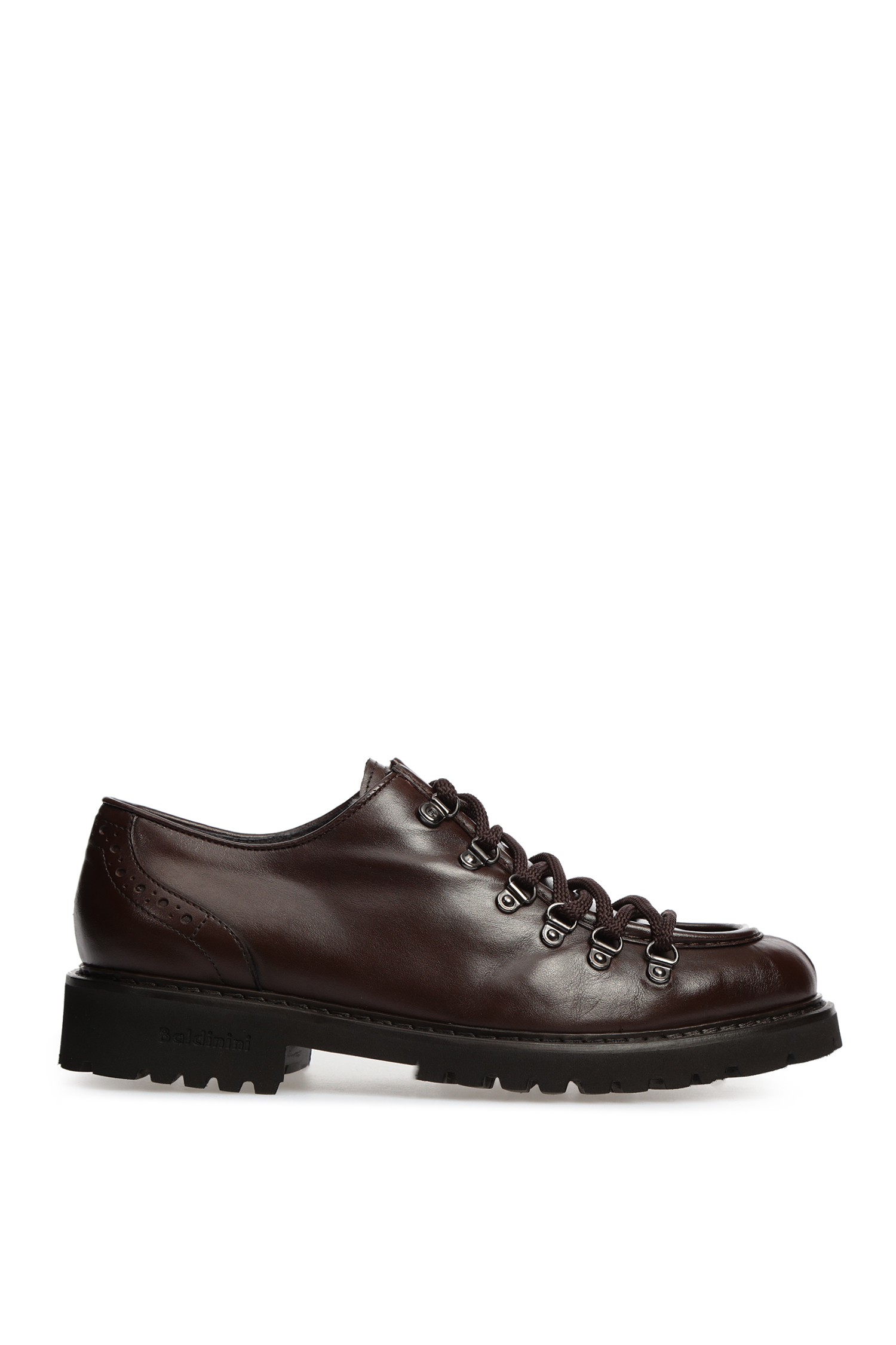 Чоловічі коричневі шкіряні черевики з хутром Baldinini 047190T;30