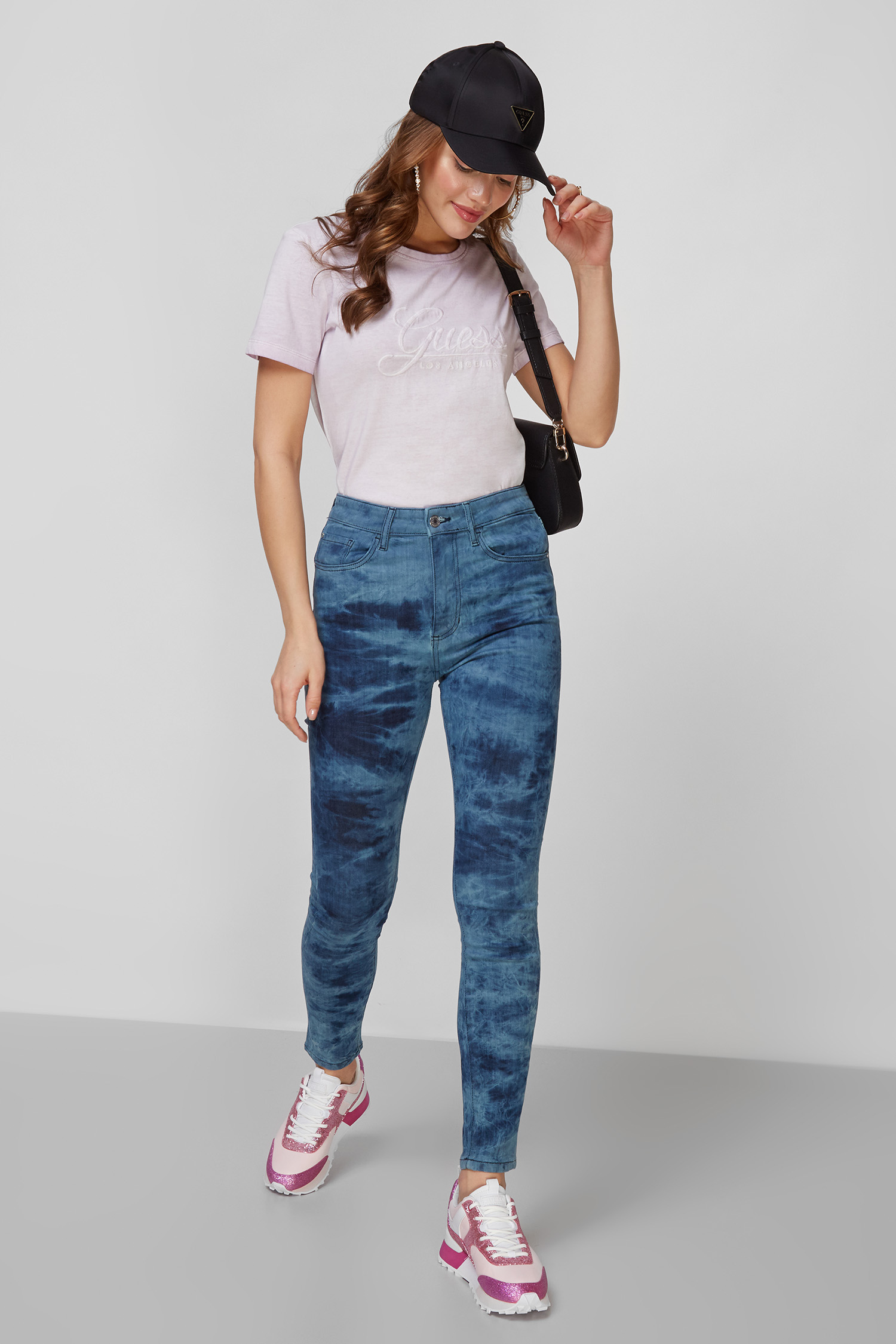 Женская сиреневая футболка Guess W2GI09.I3Z00;G4R4