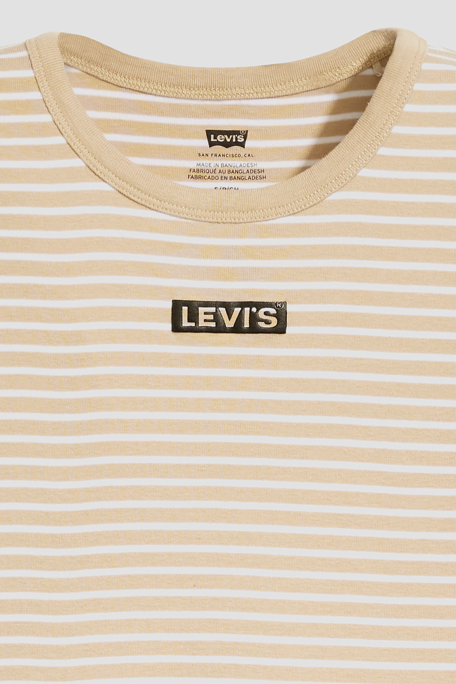 Женская бежевая футболка в полоску Levi’s® 17944;0049