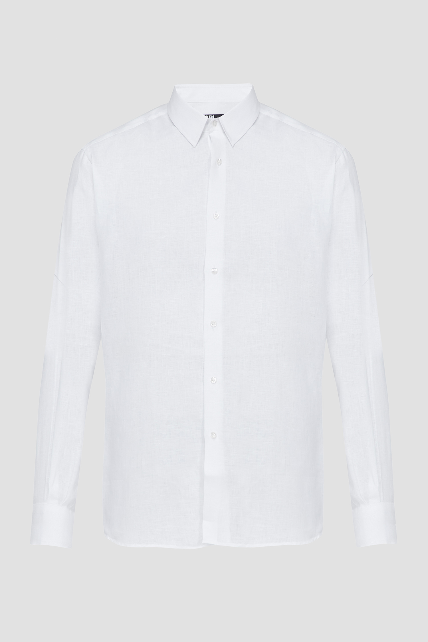 Мужская белая льняная рубашка Karl Lagerfeld 542667.605000;10