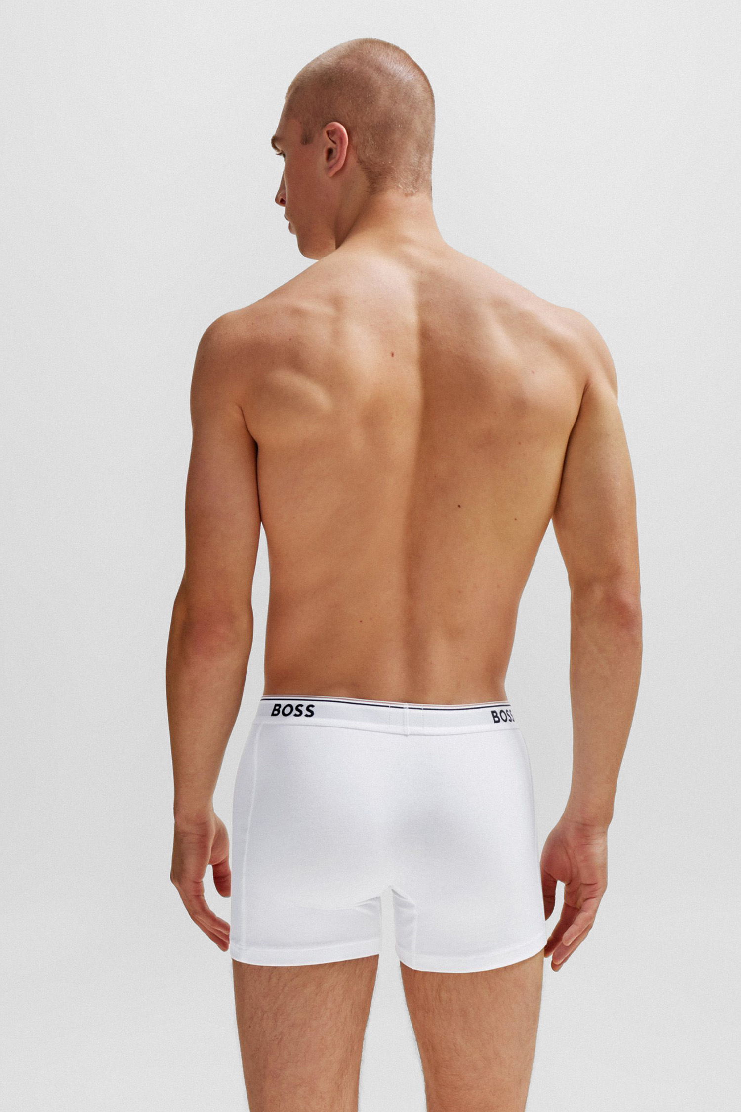 Чоловічі білі боксери (3 шт) BOSS 50475282;100
