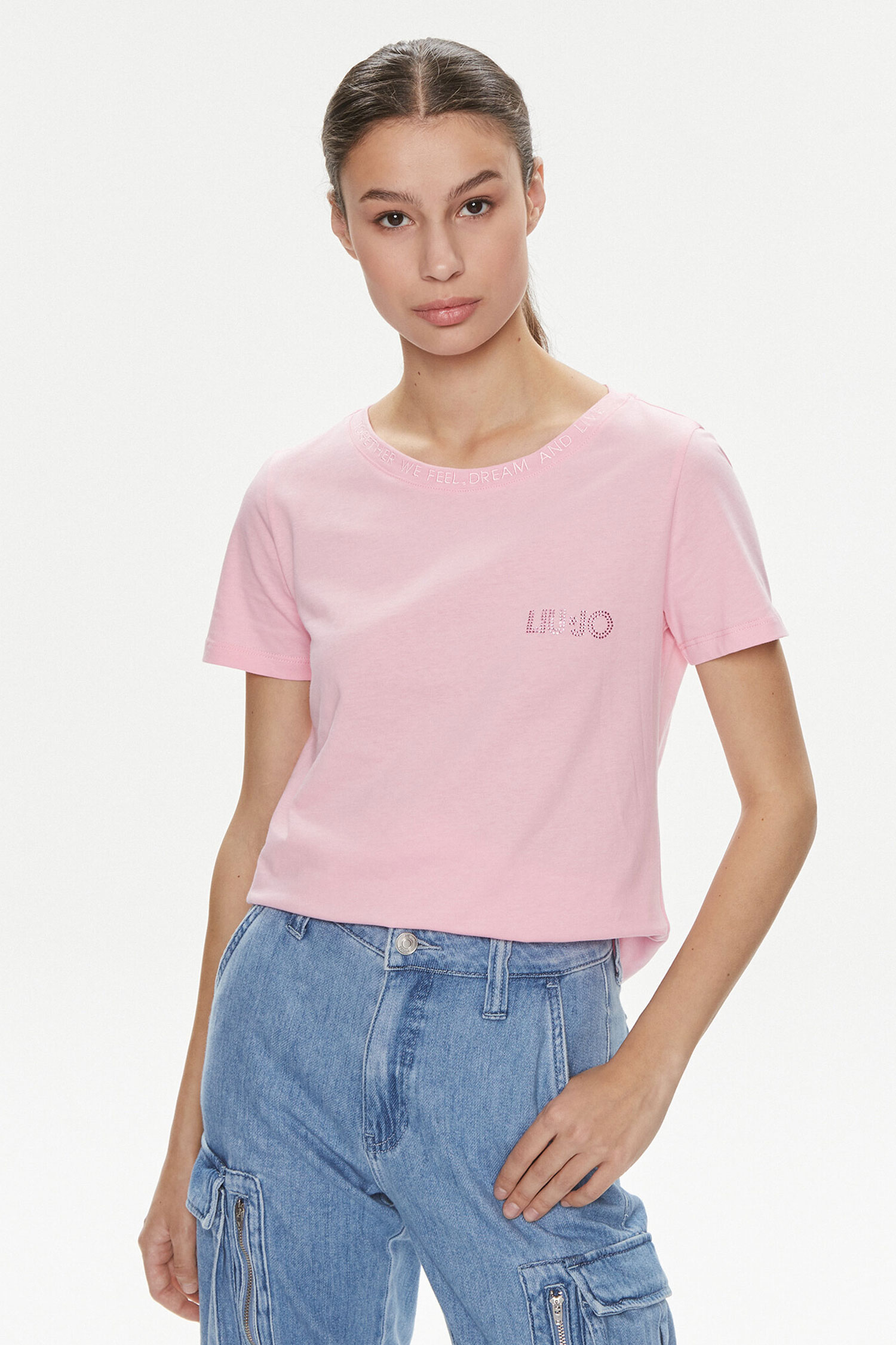 Женская розовая футболка Liu Jo MA4395.J6308;32010