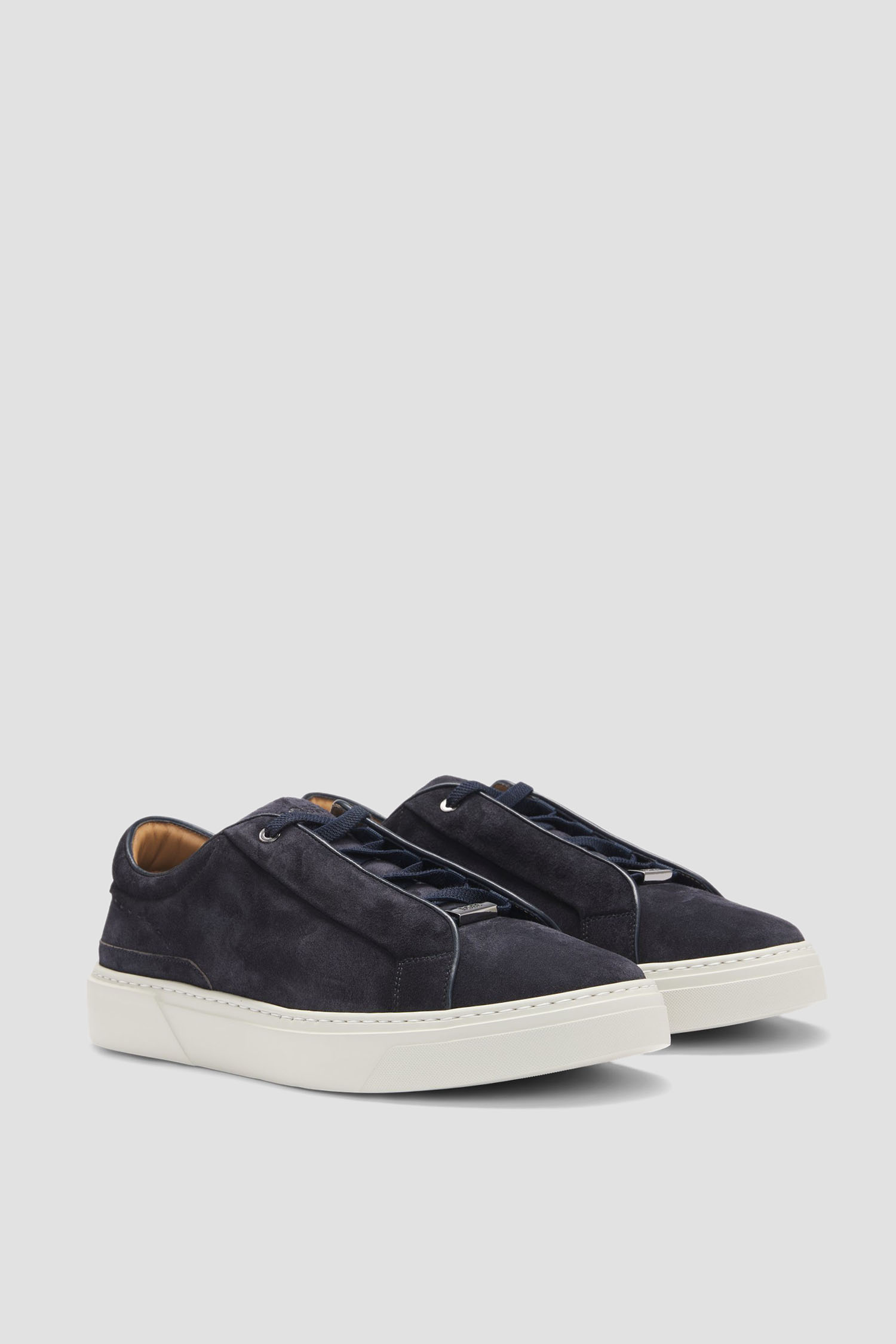 Чоловічі темно-сині замшеві снікерси BOSS 50534292;401