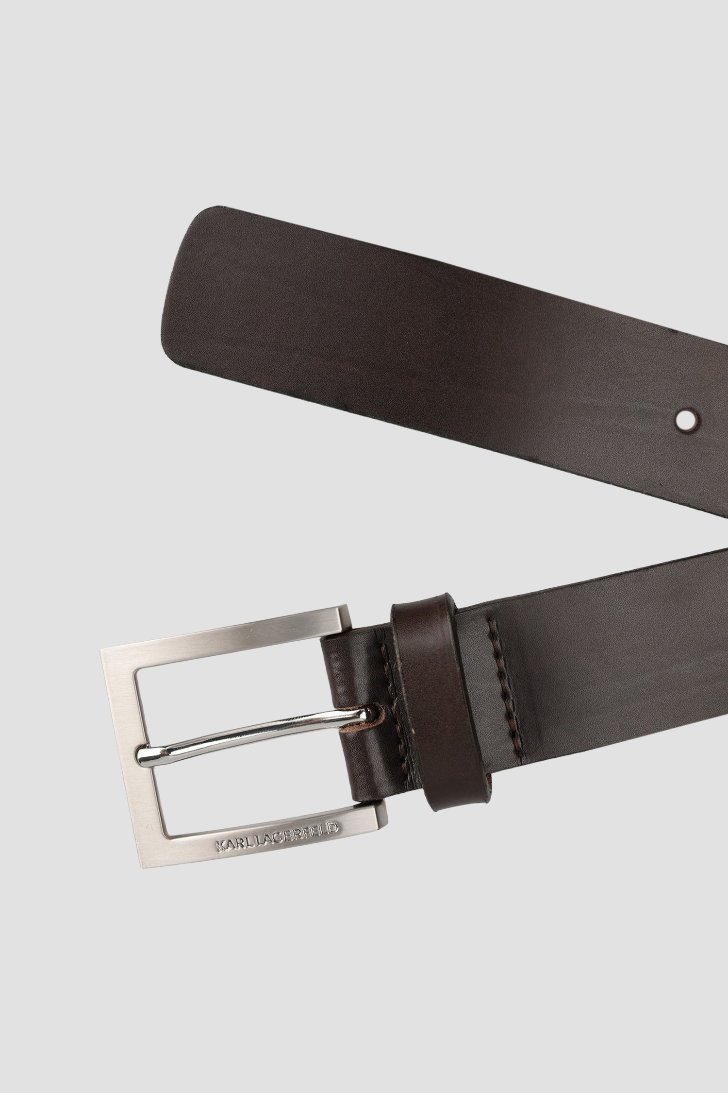 Чоловічий коричневий шкіряний ремінь Karl Lagerfeld 500498.815300;470
