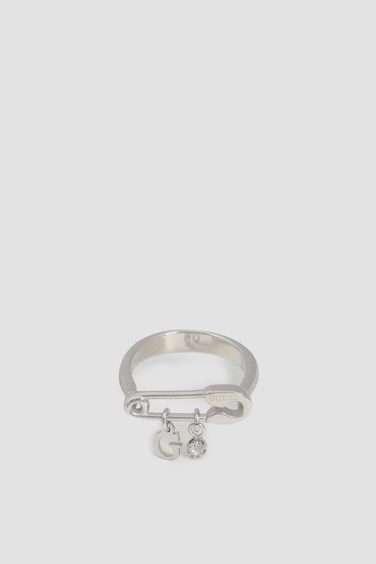 Женское серебристое кольцо Guess UBR20036;RH