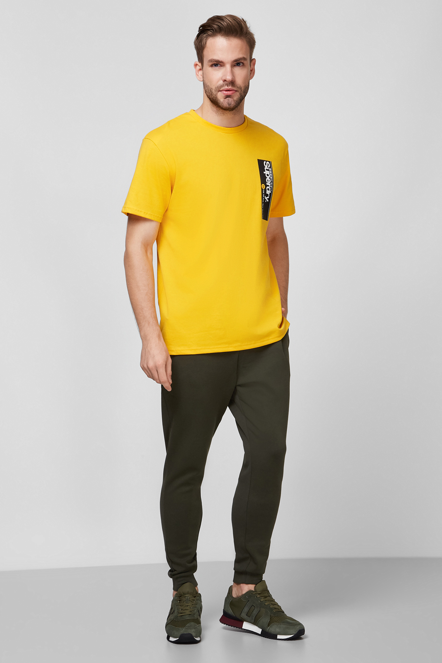 Мужская желтая футболка SuperDry M1010343A;7SA