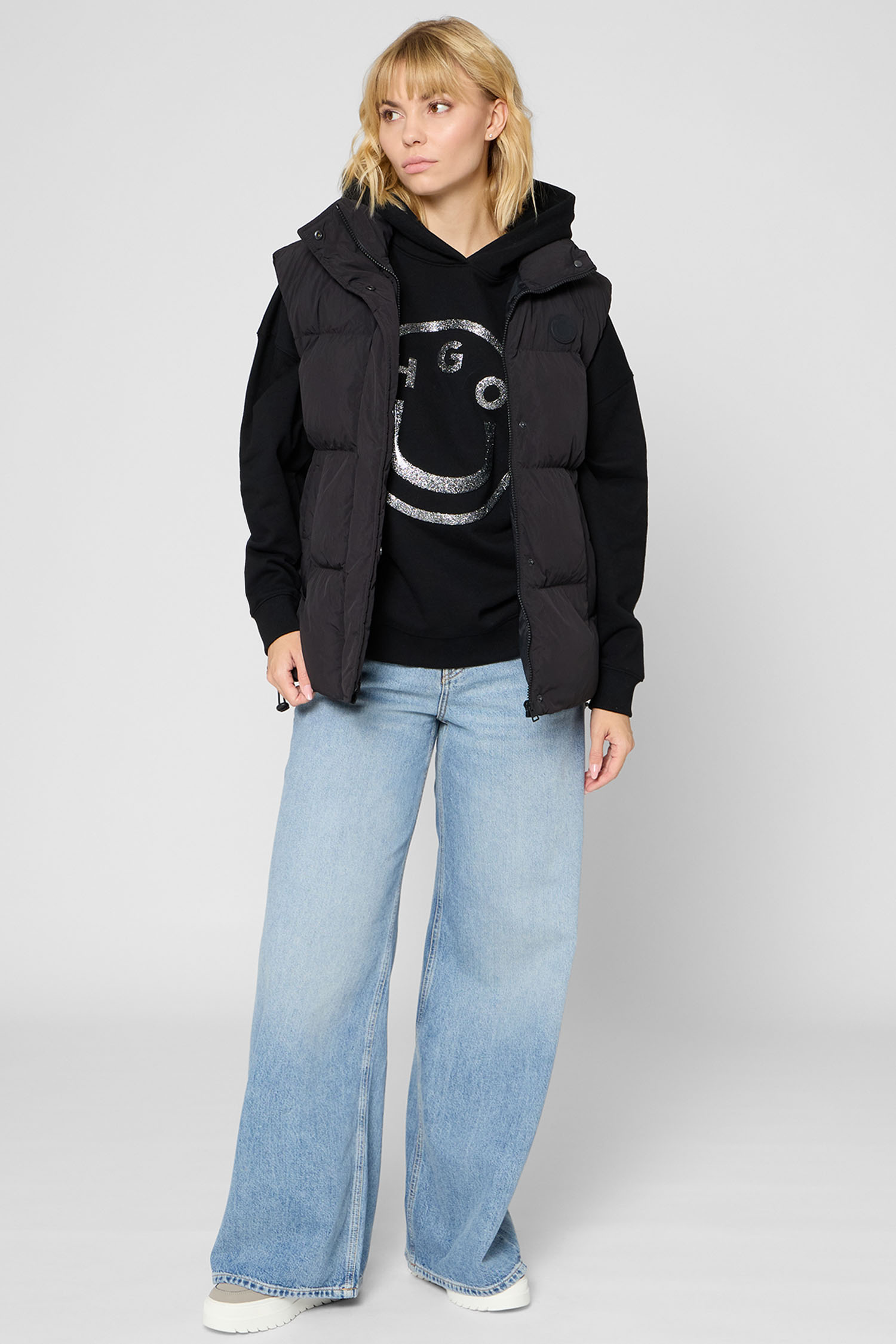 Женский черный жилет HUGO BLUE 50546366;001