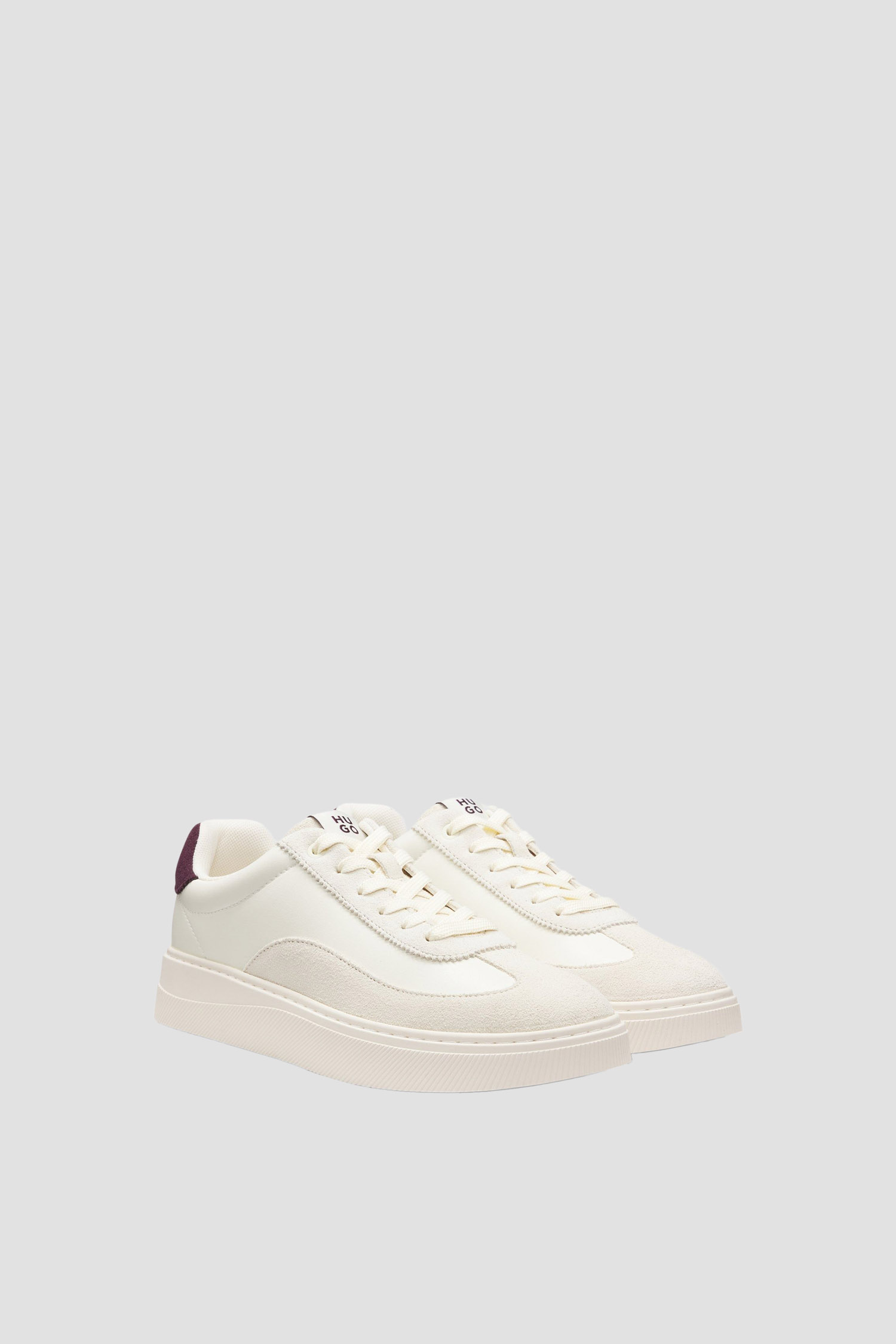 Женские белые кожаные сникерсы HUGO 50552700;050