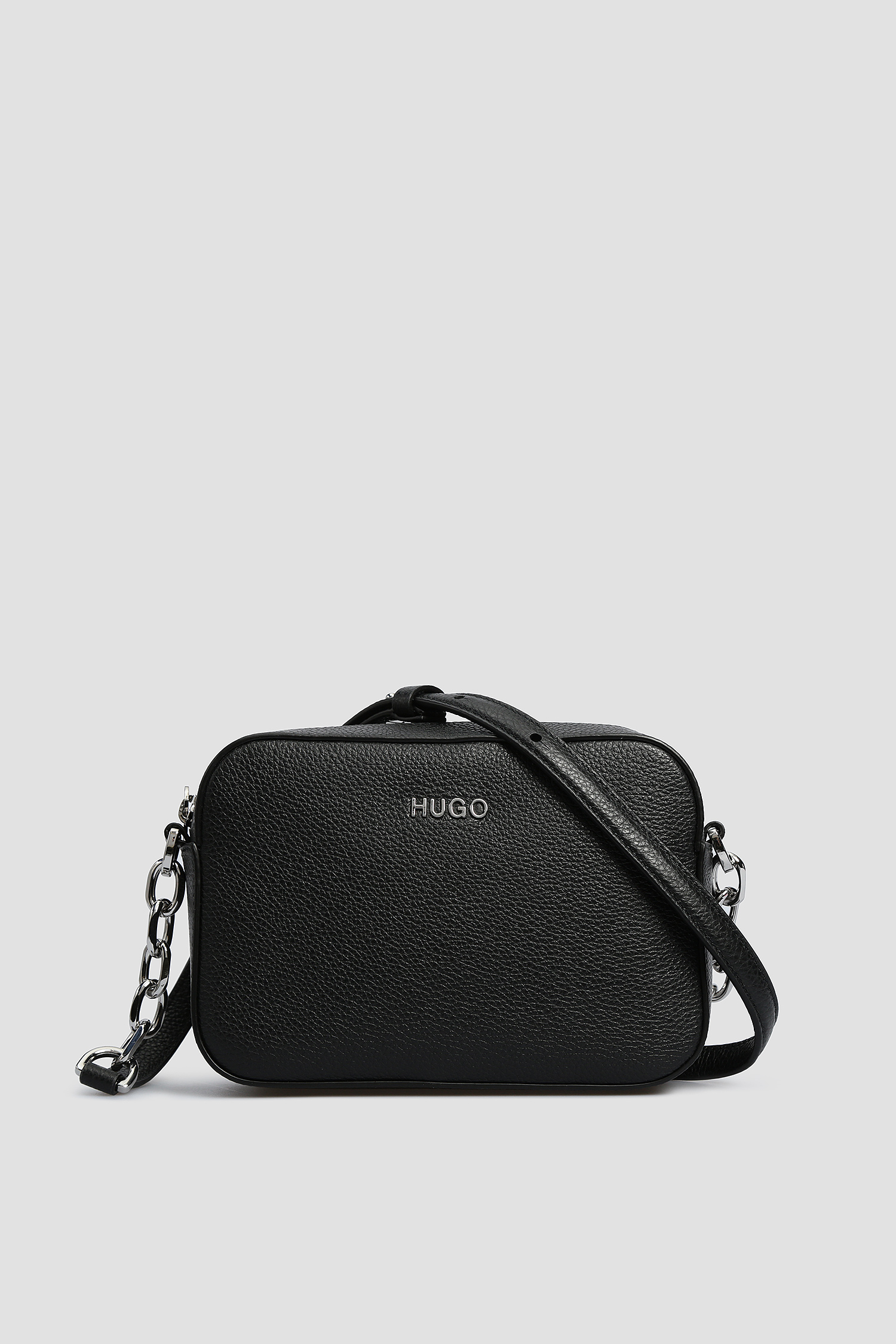 Женская черная кожаная сумка HUGO 50428518;001
