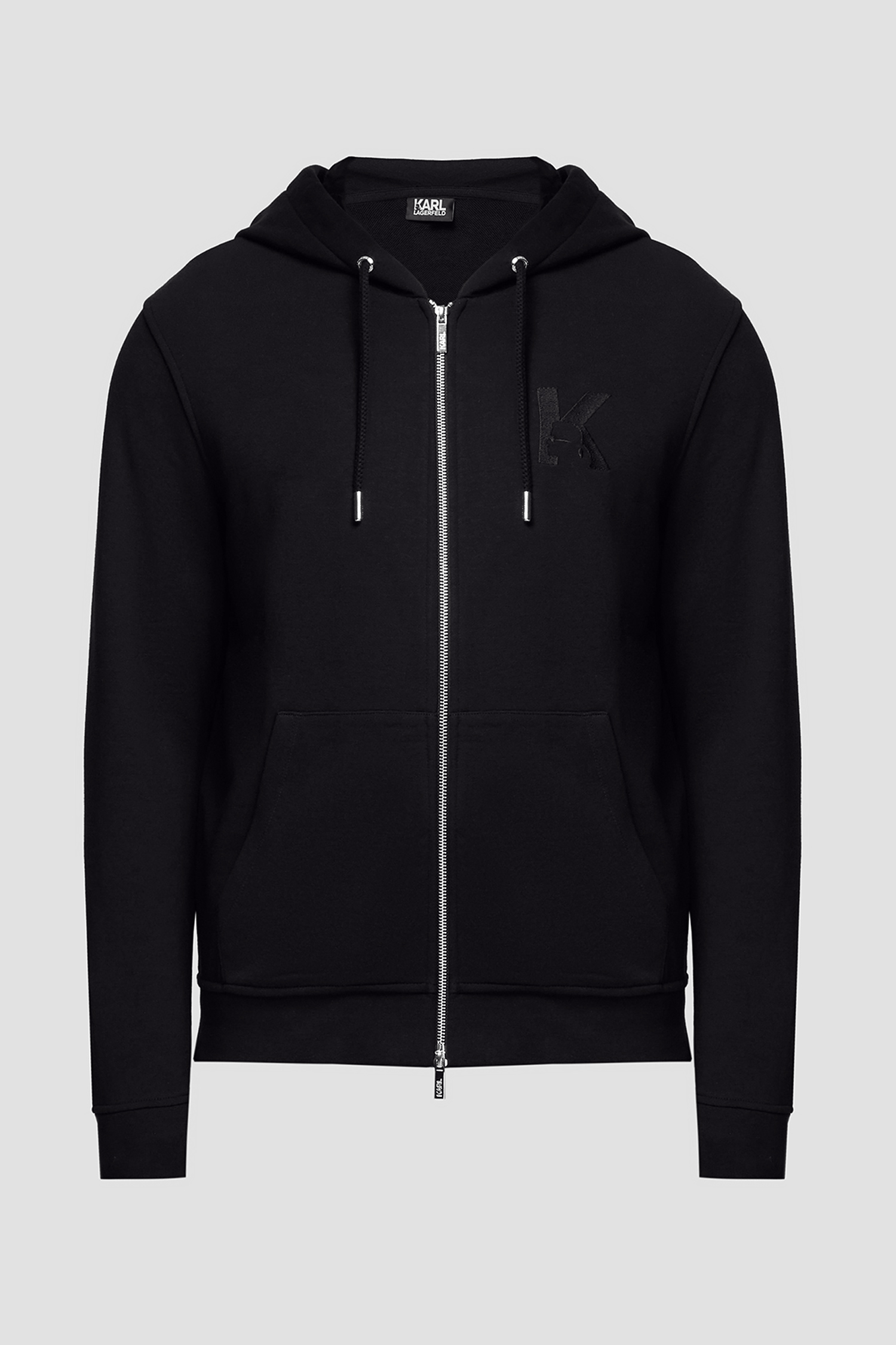 Мужская черная кофта на молнии Karl Lagerfeld 500900.705892;990