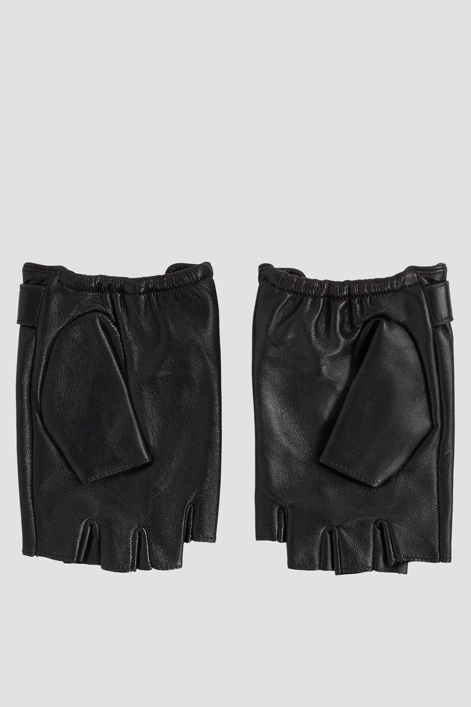 Мужские черные кожаные митенки Karl Lagerfeld A3M33073;999