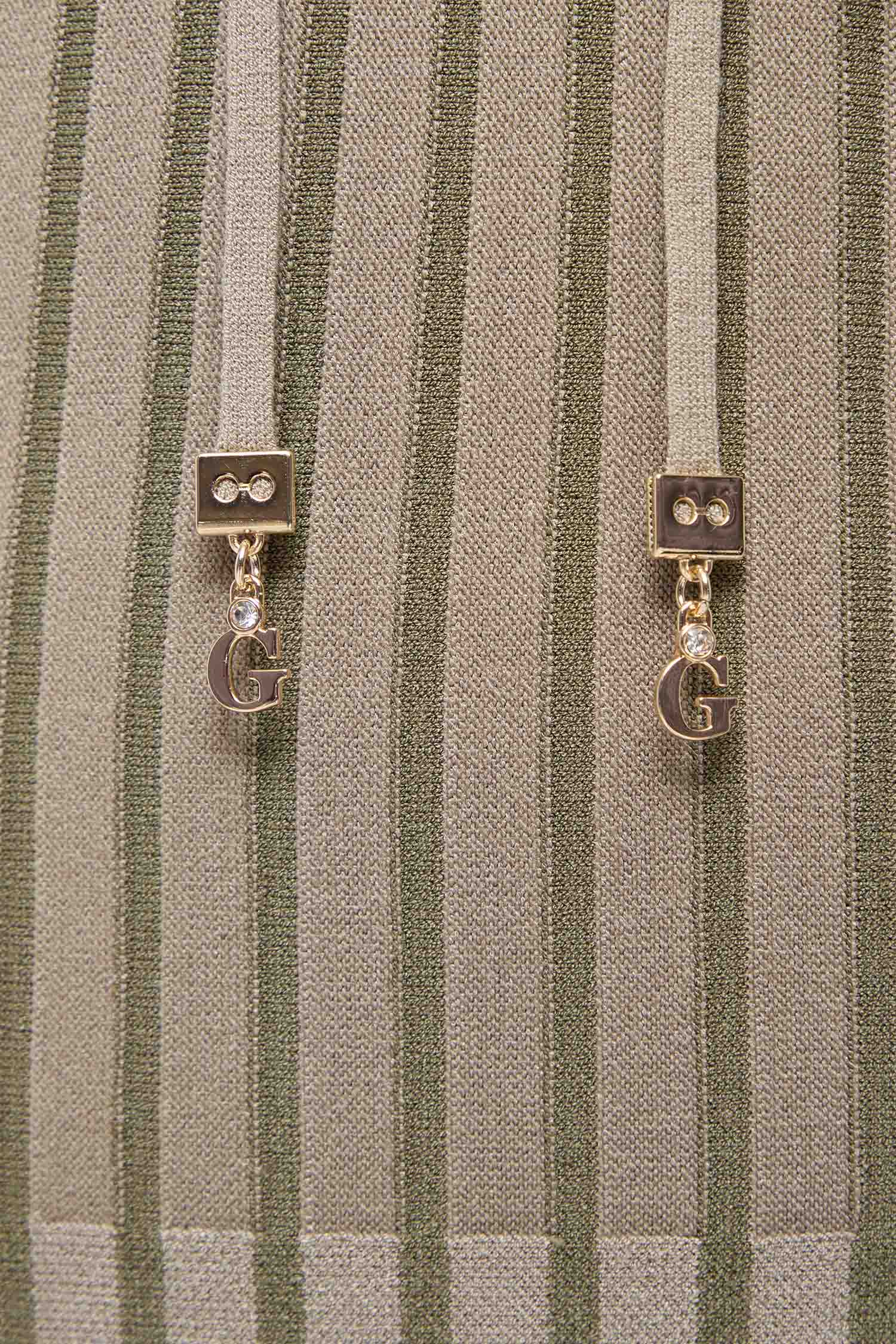 Женское оливковое поло в полоску Guess W6GR09.Z0590;SM24