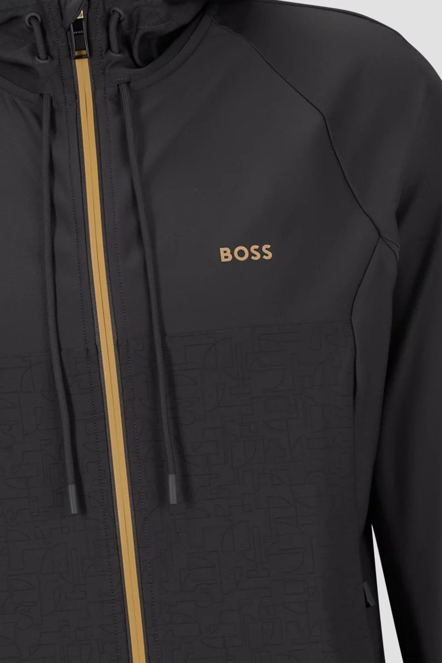 Чоловіча темно-сіра кофта на блискавці BOSS 50493465;027