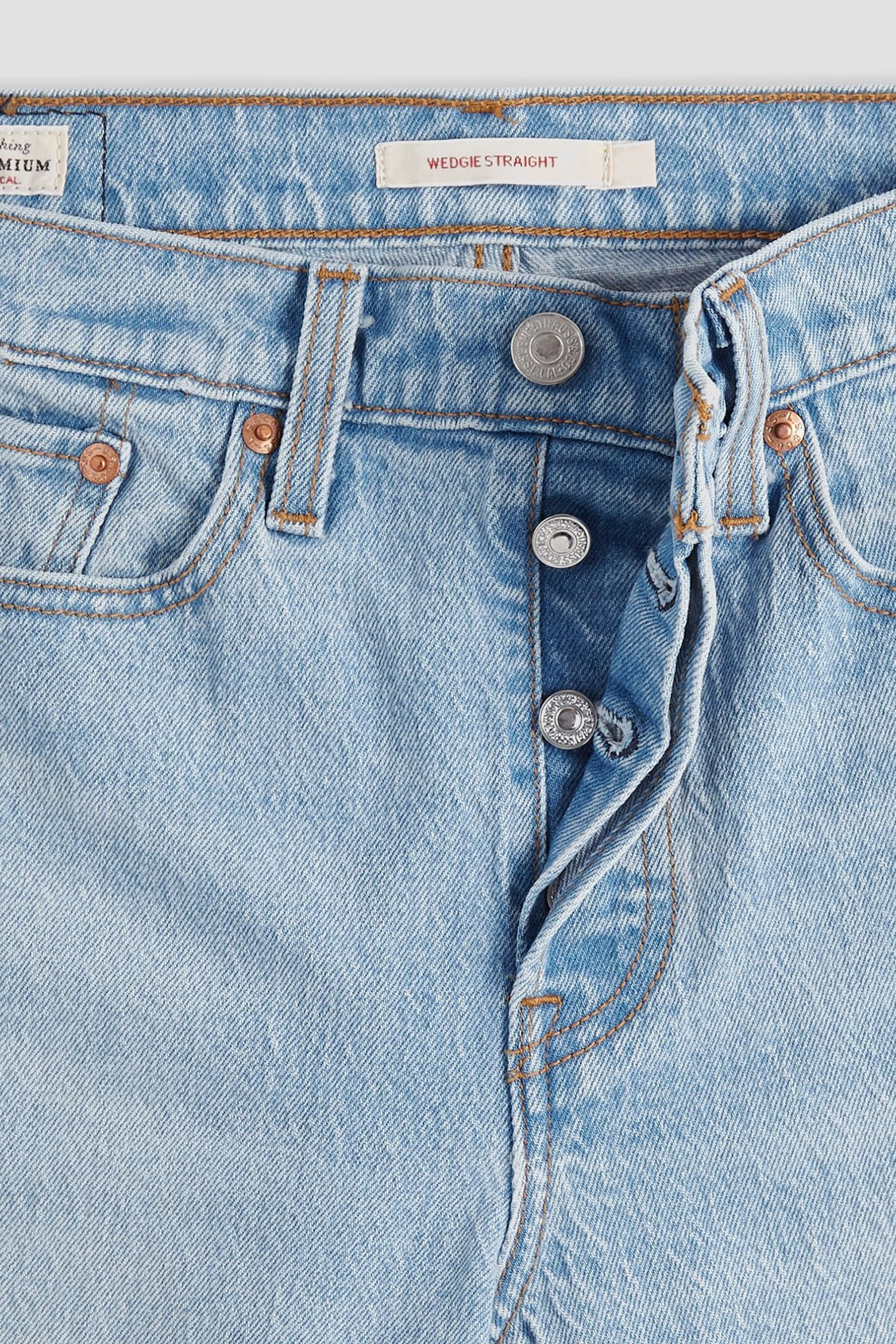 Женские голубые джинсы Wedgie Straight Levi’s® 34964;0196