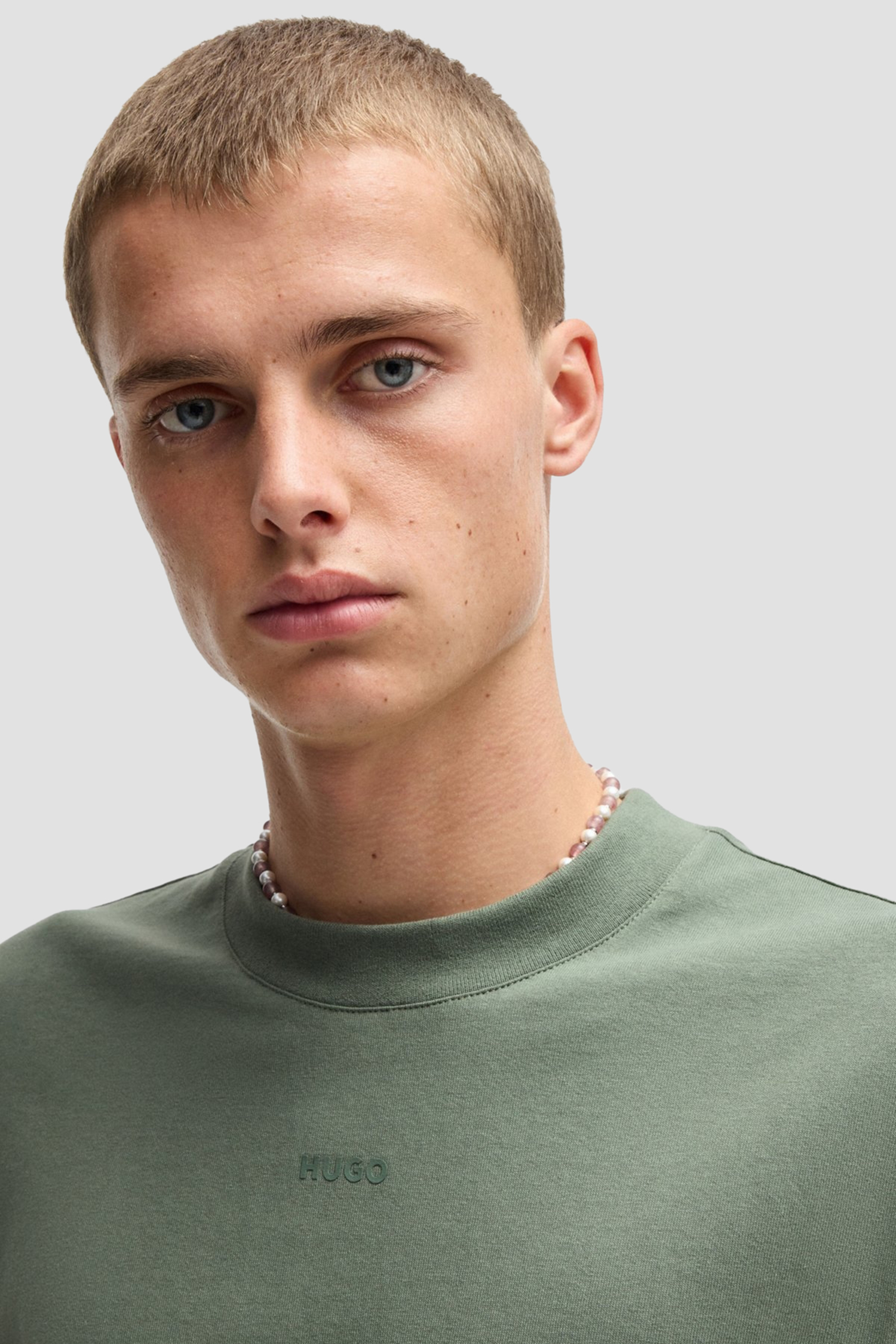 Мужская зеленая футболка HUGO 50488330;343