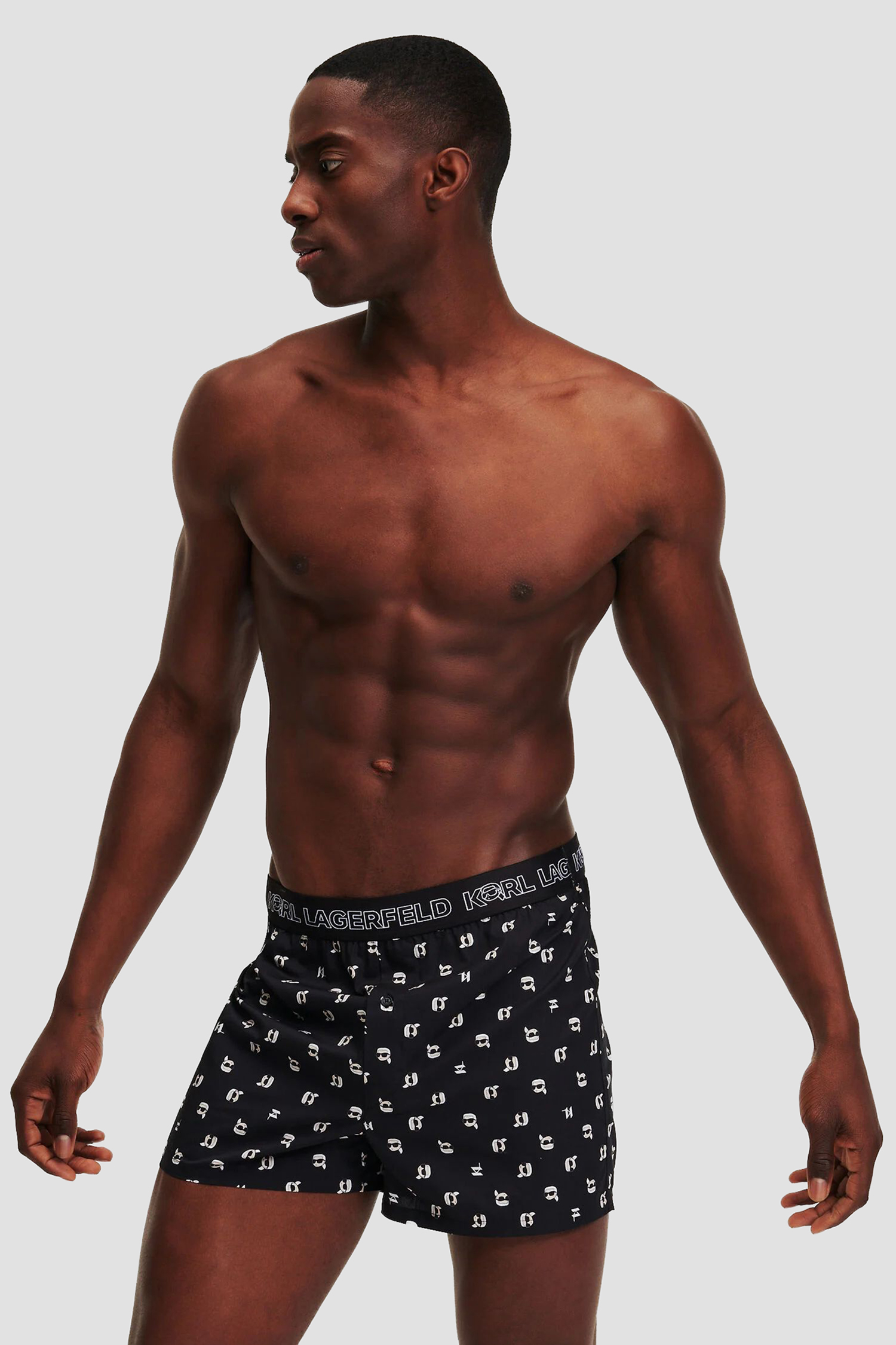 Мужские черные боксеры (3 шт) Karl Lagerfeld A1M47131;R70