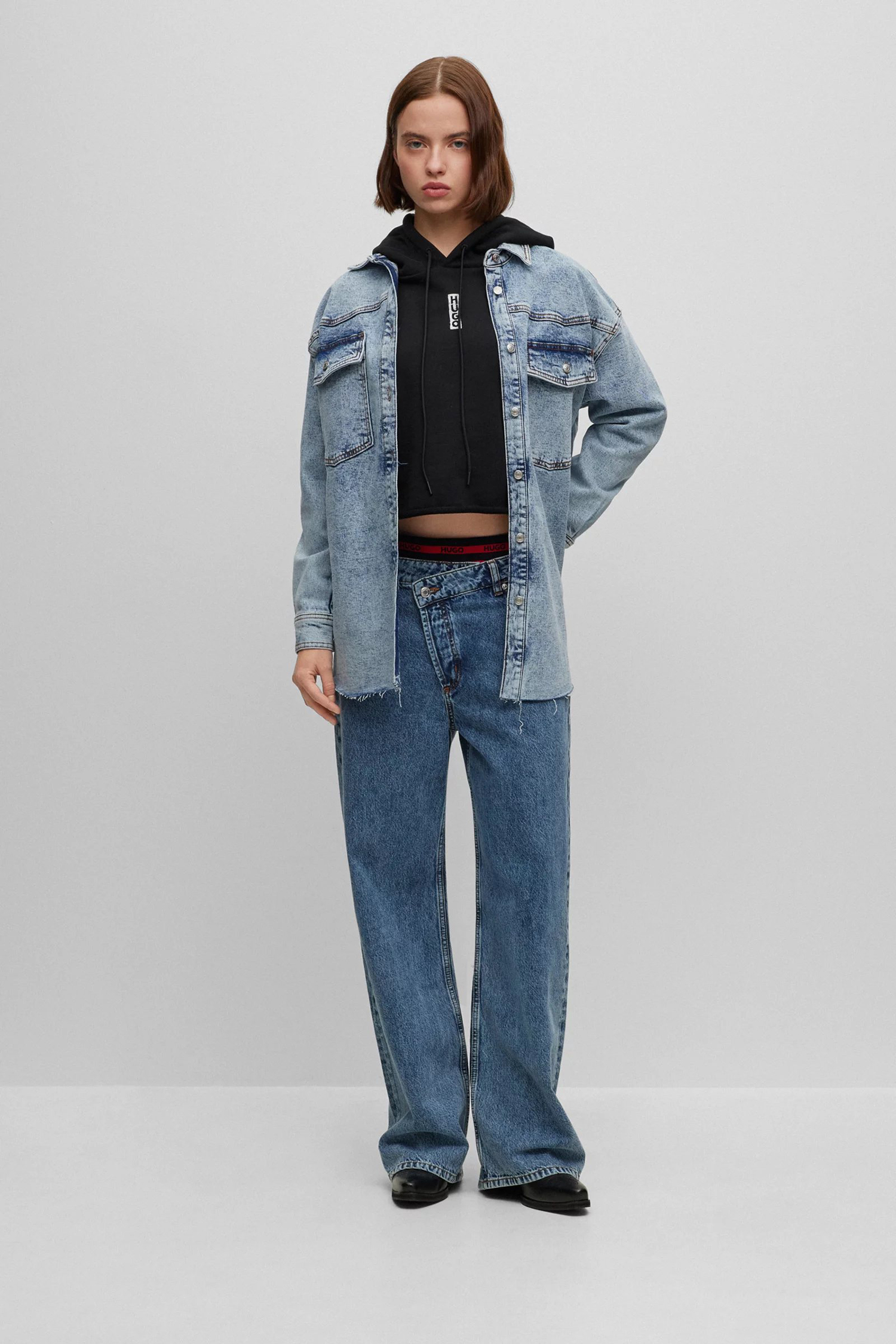 Женская голубая джинсовая куртка HUGO 50494989;445