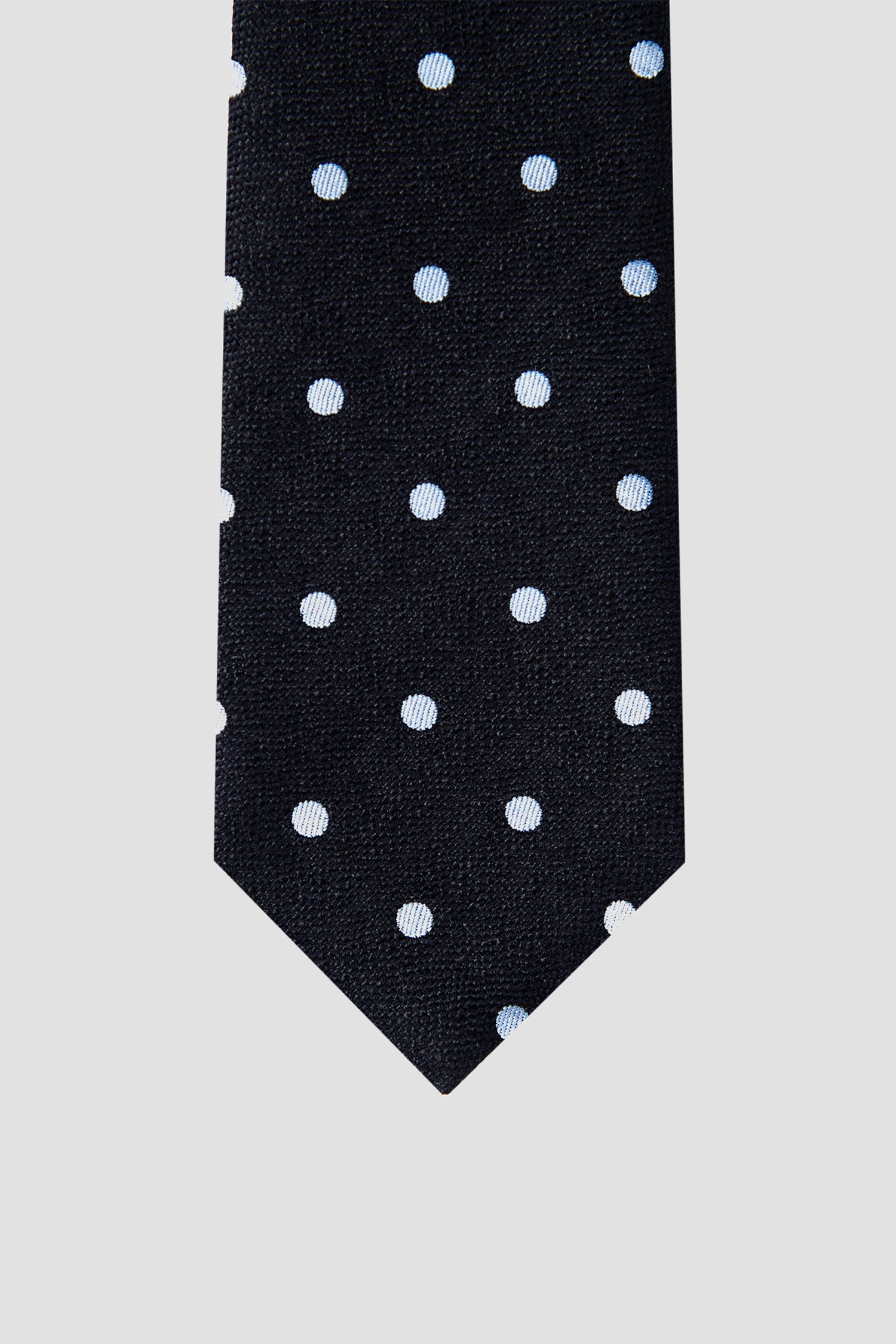 Мужской темно-синий шелковый галстук в горошек BOSS 50485866;404