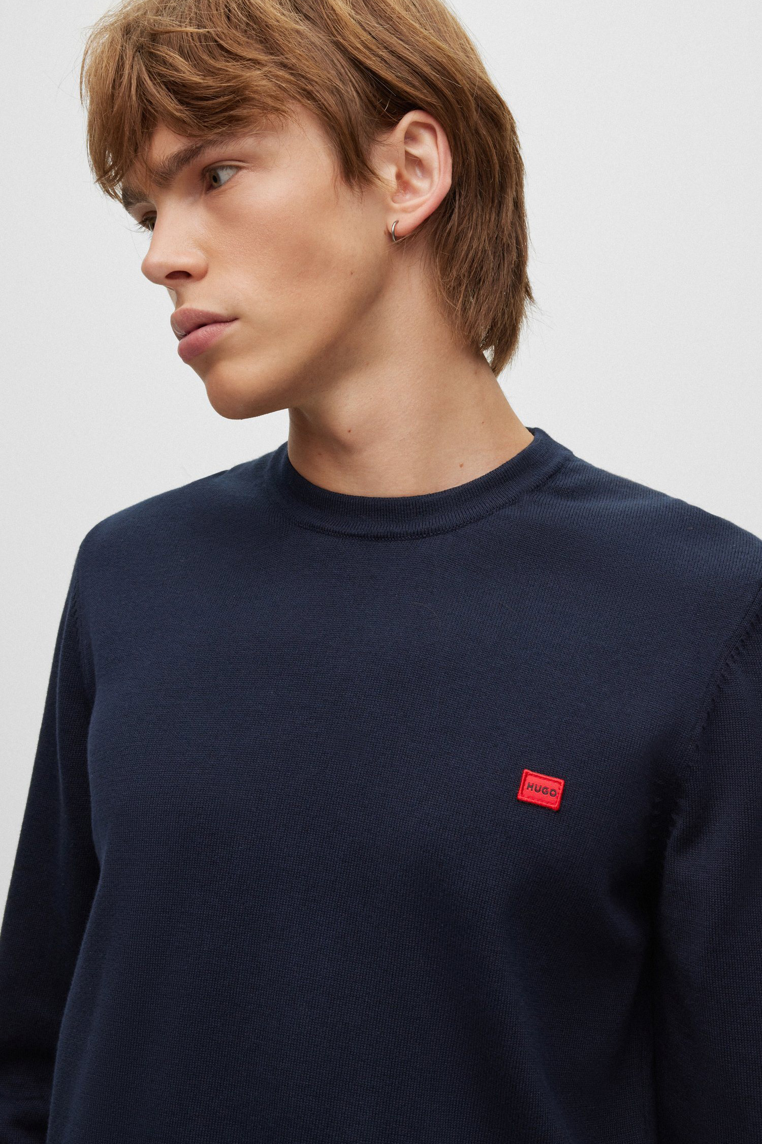 Чоловічий темно-синій світшот HUGO 50475083;410