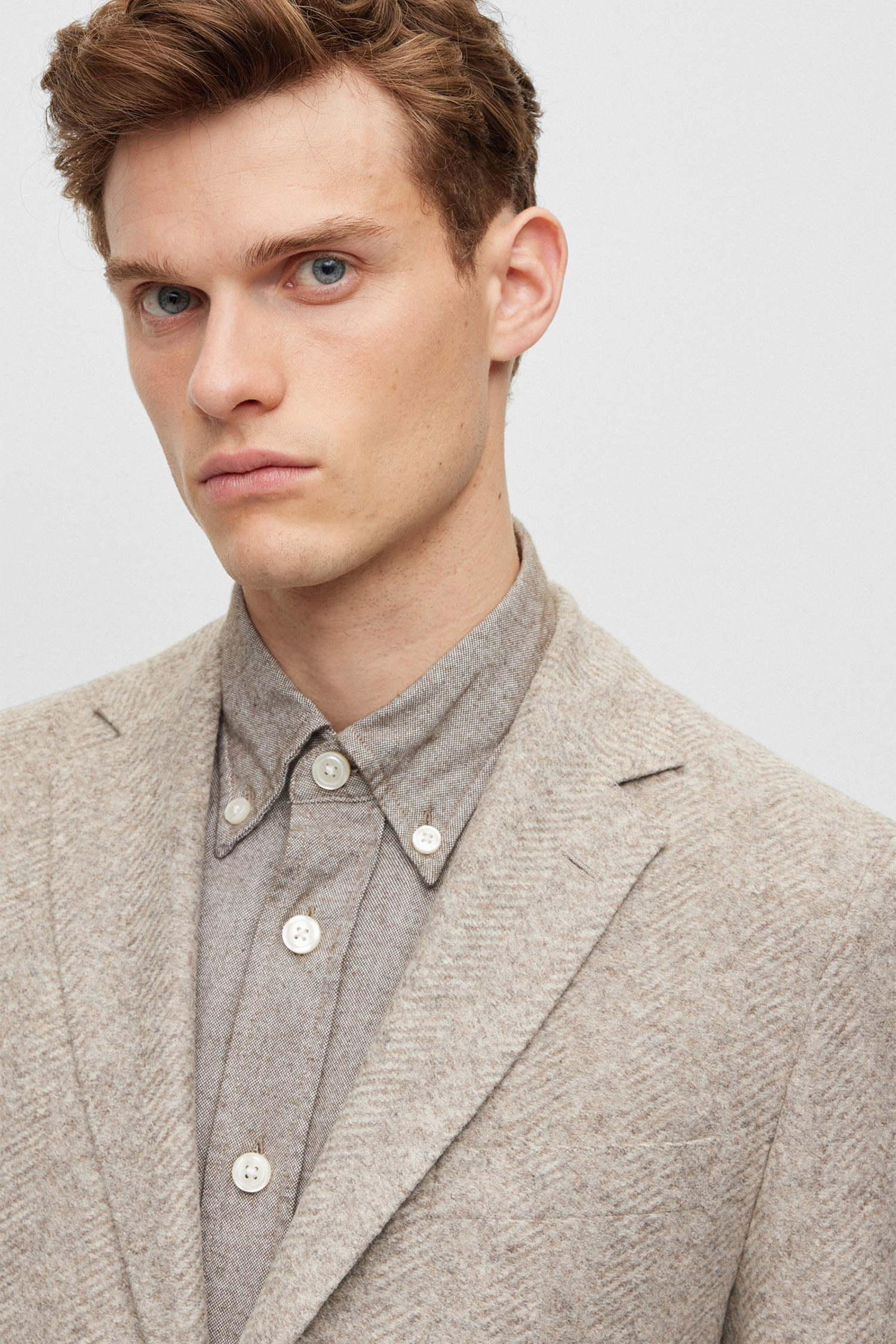 Мужской бежевый блейзер BOSS 50502515;131