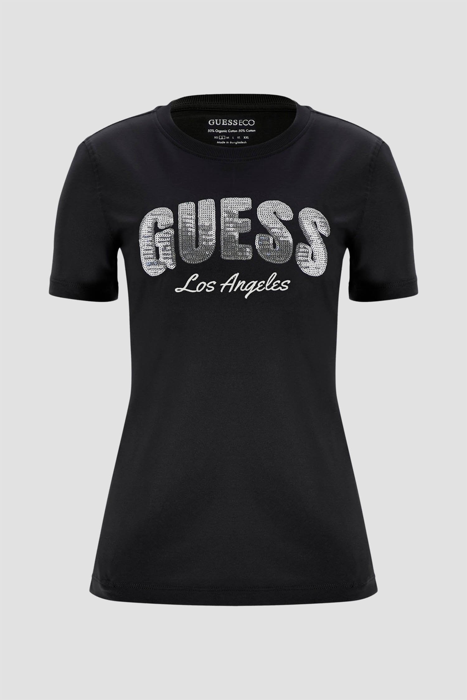 Женская черная футболка Guess W4GI31.I3Z14;JBLK — Ultrashop